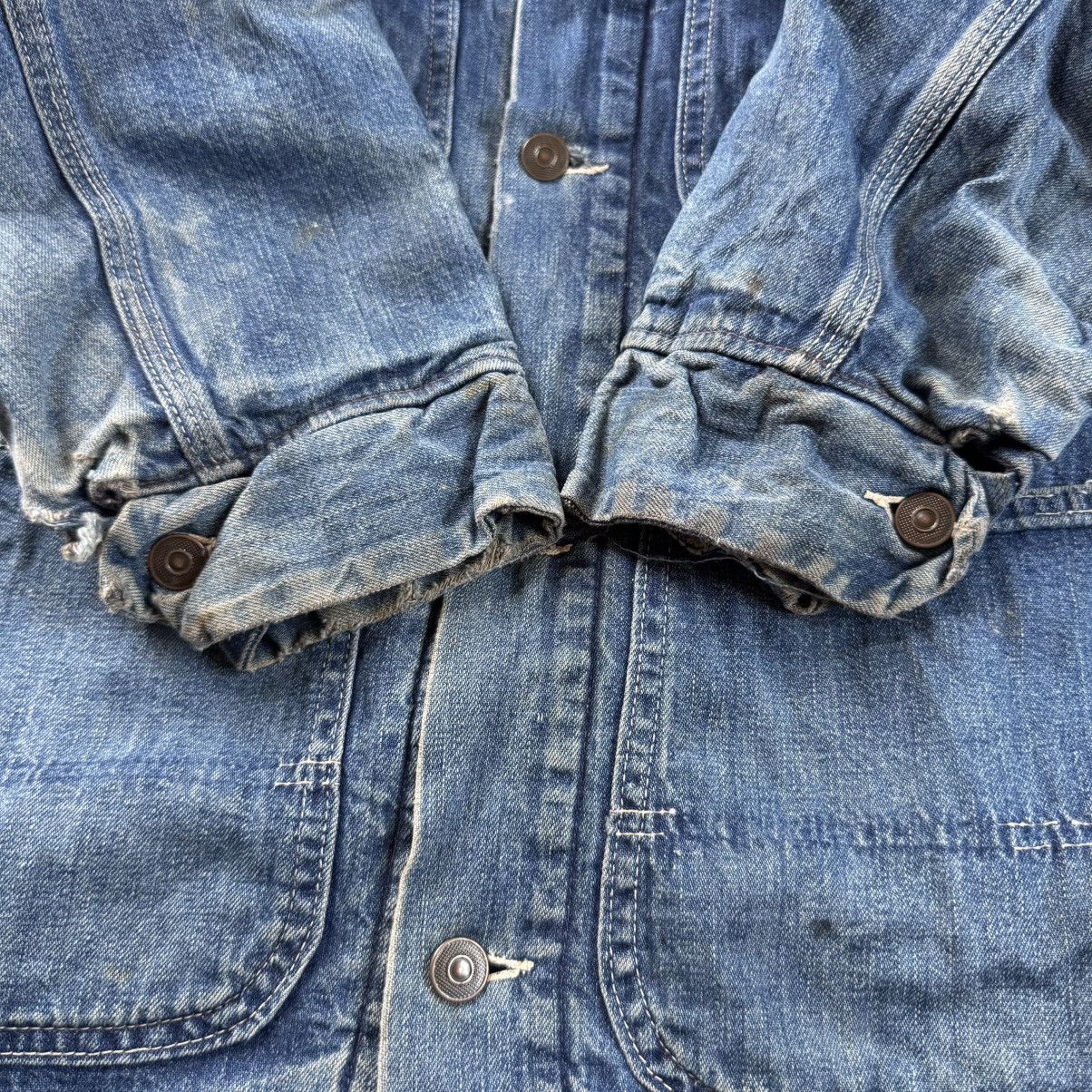 Vintage 70s Sears Work'n Leisure Denim Chore Blanket Distressed Size US L / EU 52-54 / 3 - 9 Thumbnail