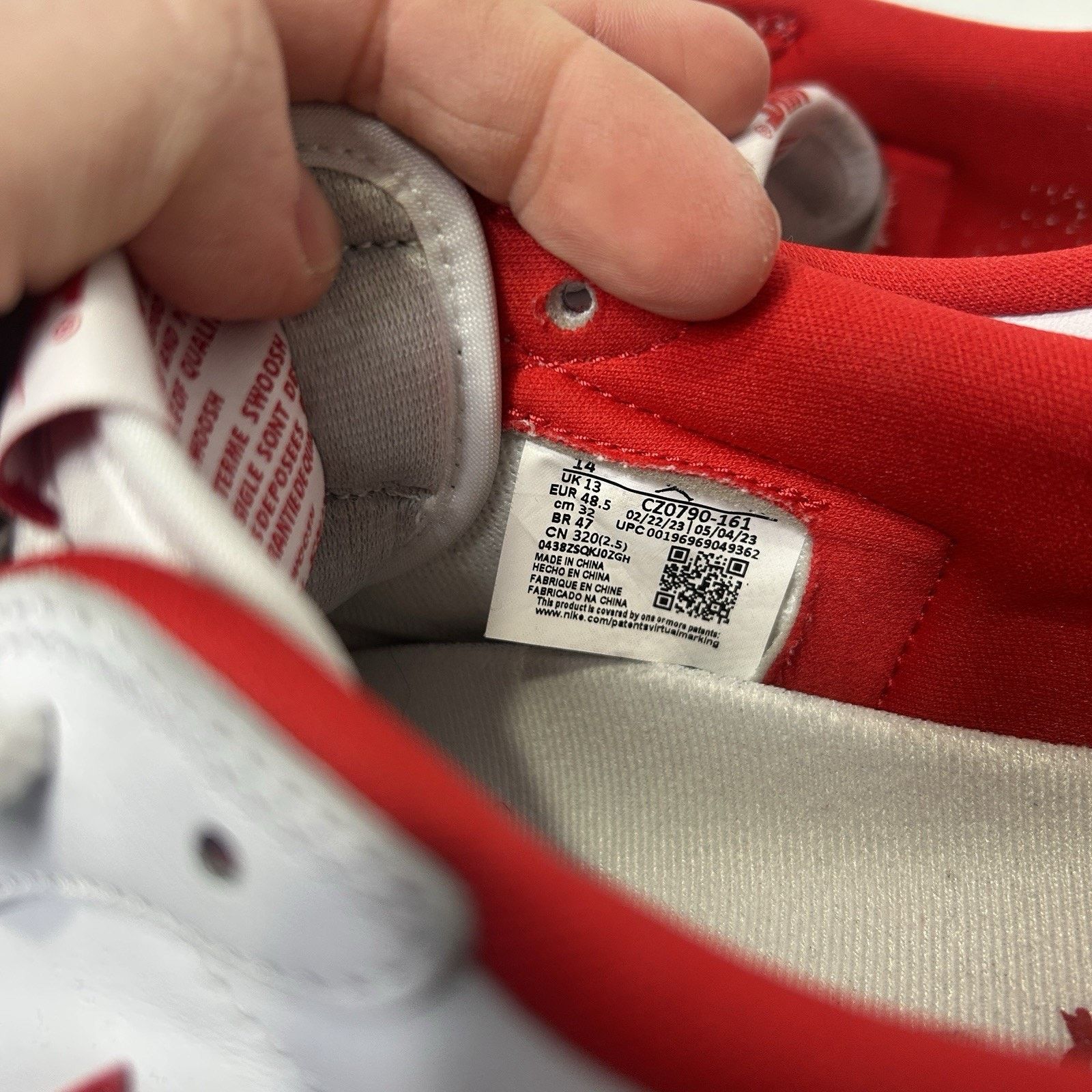 Nike Nike Air Jordan 1 Low Retro OG “University Red” CZ0790-161 Size US 14 / EU 47 - 8 Thumbnail