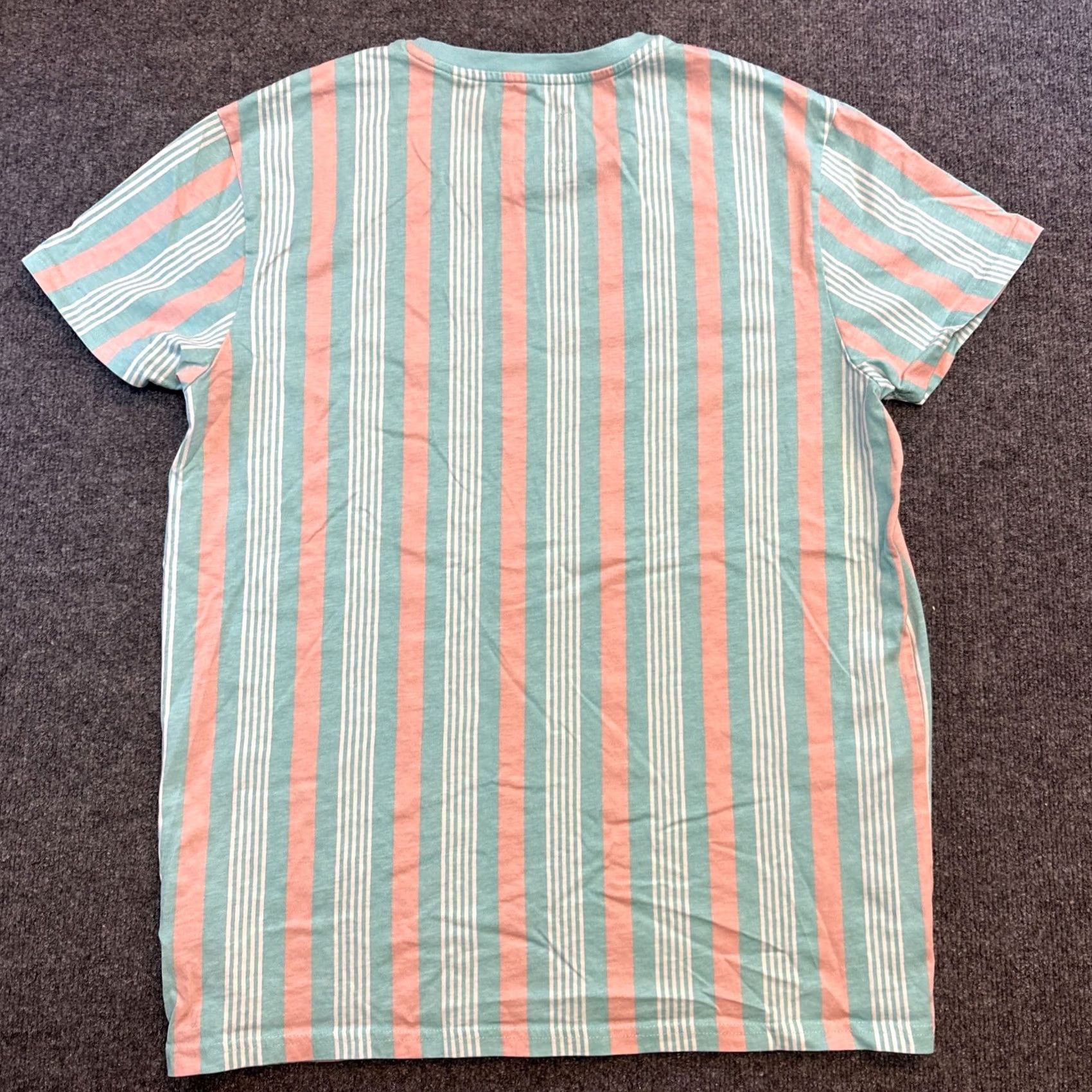 Guess Guess Los Angeles Striped Vertical Shirt Mens XL Sea Foam Mint Green Pink T-Shirt Crew Neck Multicolor Cotton Regular Short Sleeve GUESS Los Angeles Size US XL / EU 56 / 4 - 5 Thumbnail