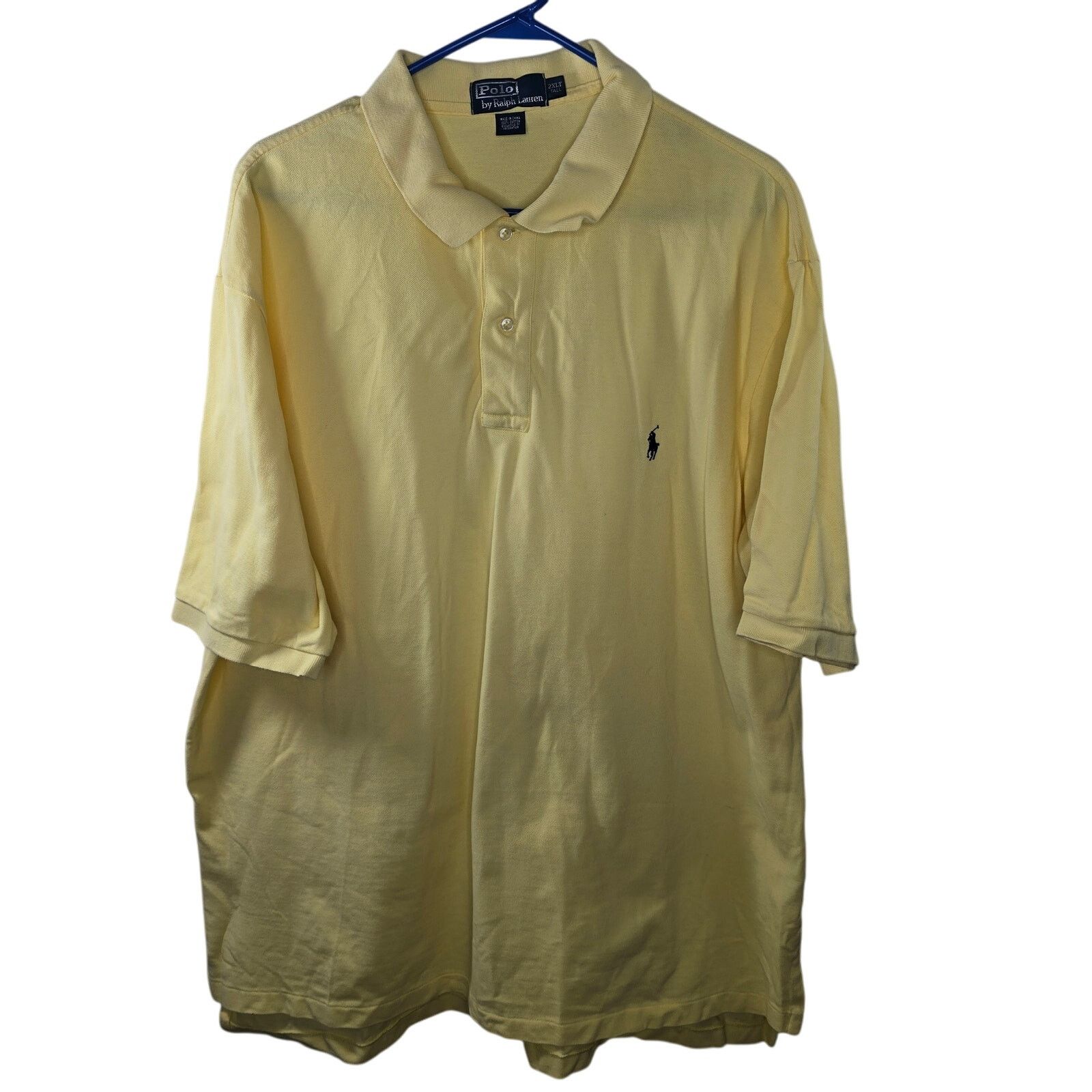 Polo Ralph Lauren Men's Polo Ralph Lauren Yellow Polo Size 2XLT Tall Size US XXL / EU 58 / 5 - 1 Thumbnail