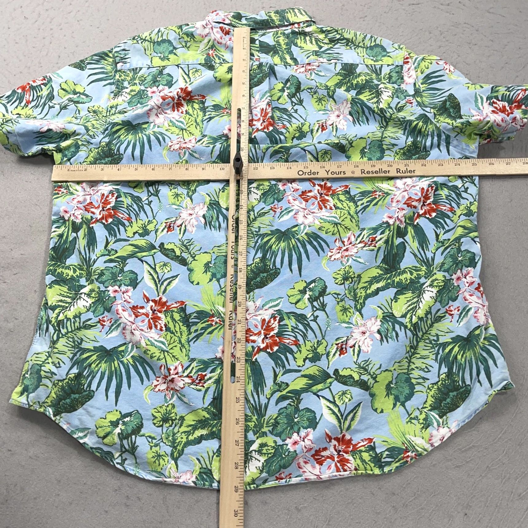 Ralph Lauren VINTAGE? No. Ralph Lauren Shirt Mens XL Blue Hawaiian Tropical Floral Button Front Cotton Size US XL / EU 56 / 4 - 7 Thumbnail