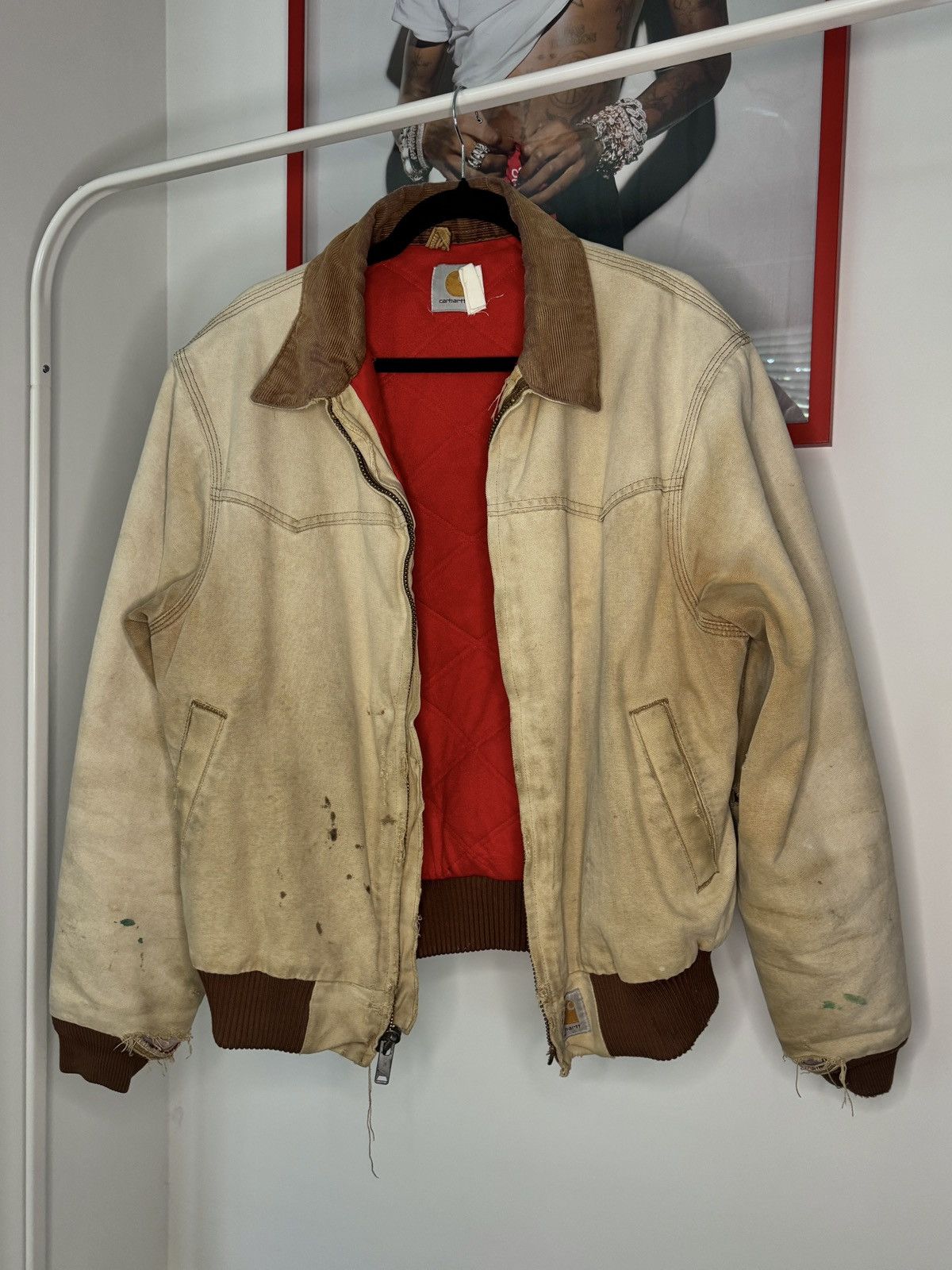 Carhartt Vintage Thrashed Carhartt Santa Fe Jacket Size US L / EU 52-54 / 3 - 1 Thumbnail