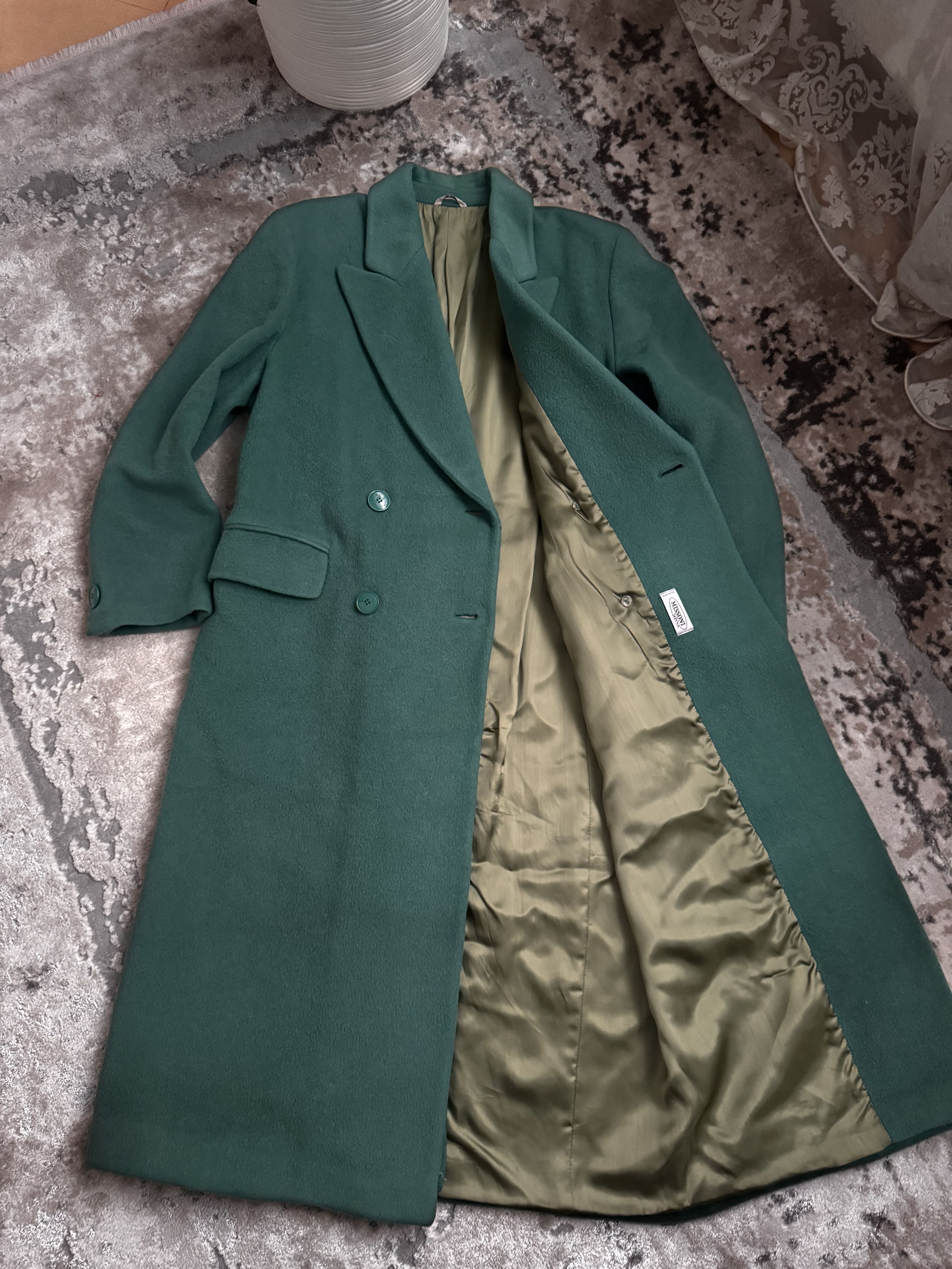 Missoni VTG Missoni Donna Green Wool Double Breasted Button Coat Size XL / US 12-14 / IT 48-50 - 5 Thumbnail