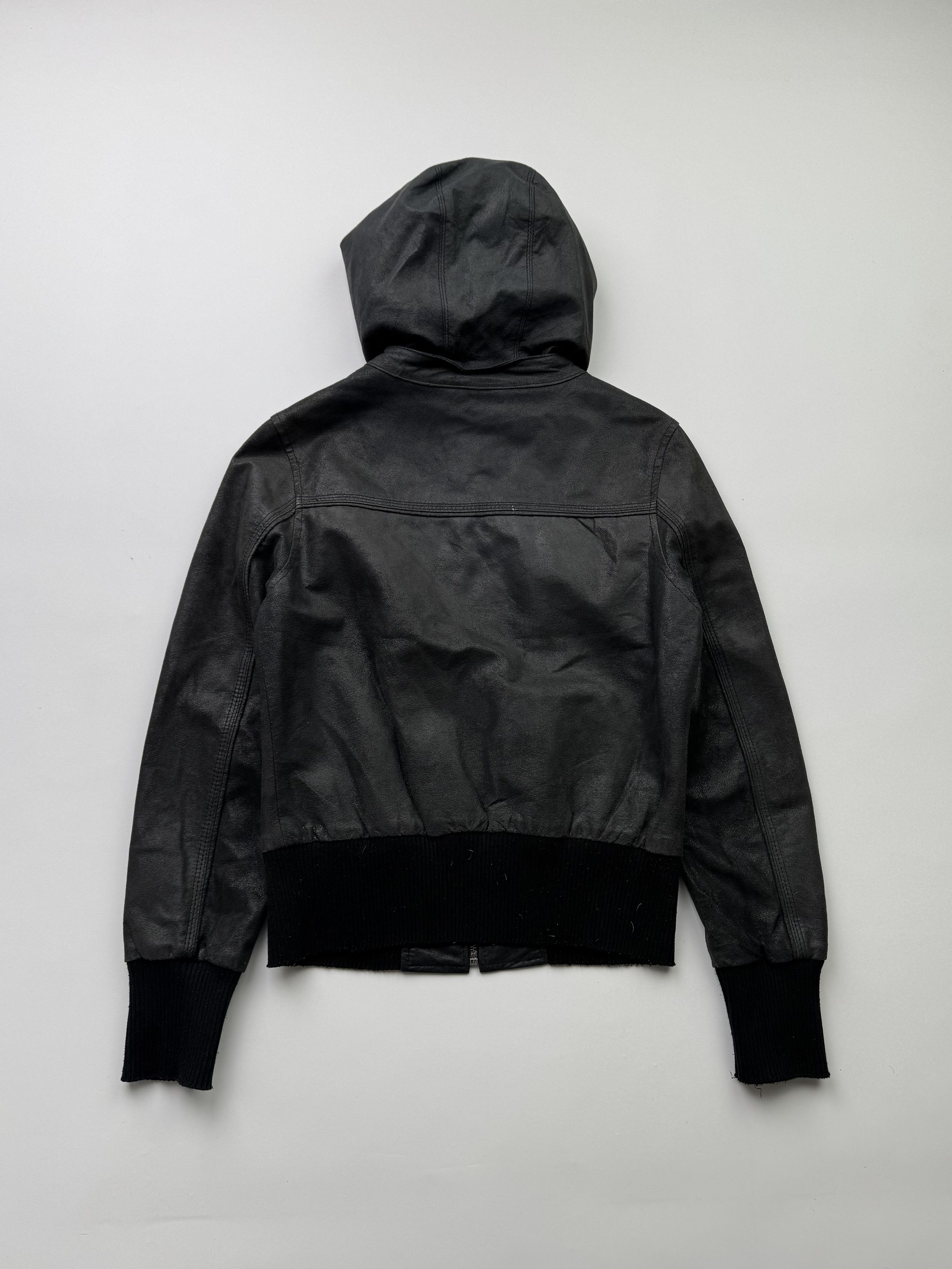 Vintage Vintage Cropped Hood Leather Jacket B241(V80) Size M / US 6-8 / IT 42-44 - 7 Thumbnail