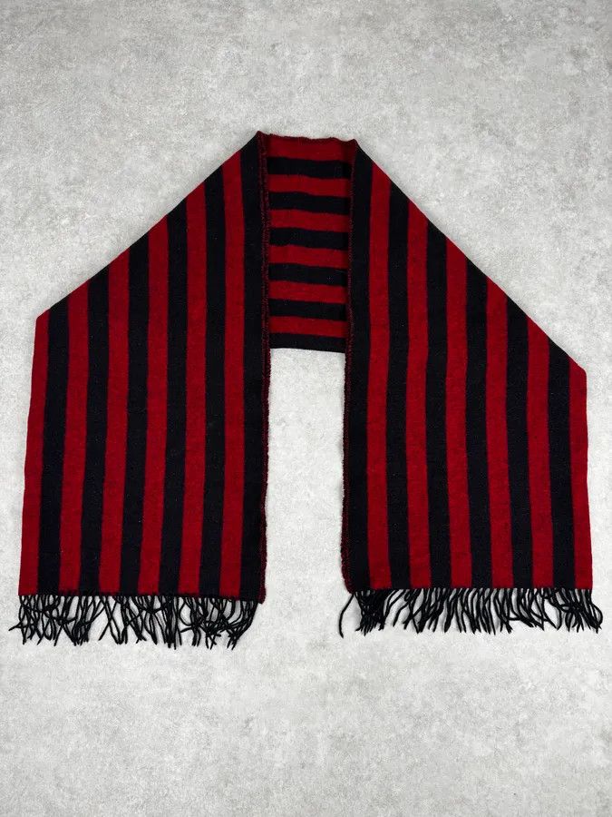 Jean Paul Gaultier Jean Paul Gaultier Bicolor Red & Black Scarf Size ONE SIZE - 3 Thumbnail