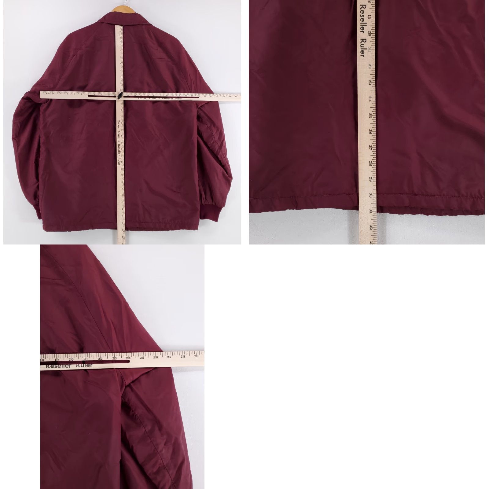 Sears VINTAGE Sears Outerwear 70s Satin Snap Jacket Sherpa Lined Maroon Red Mens XL Tall Windbreaker Jacket Size US XL / EU 56 / 4 - 8 Thumbnail