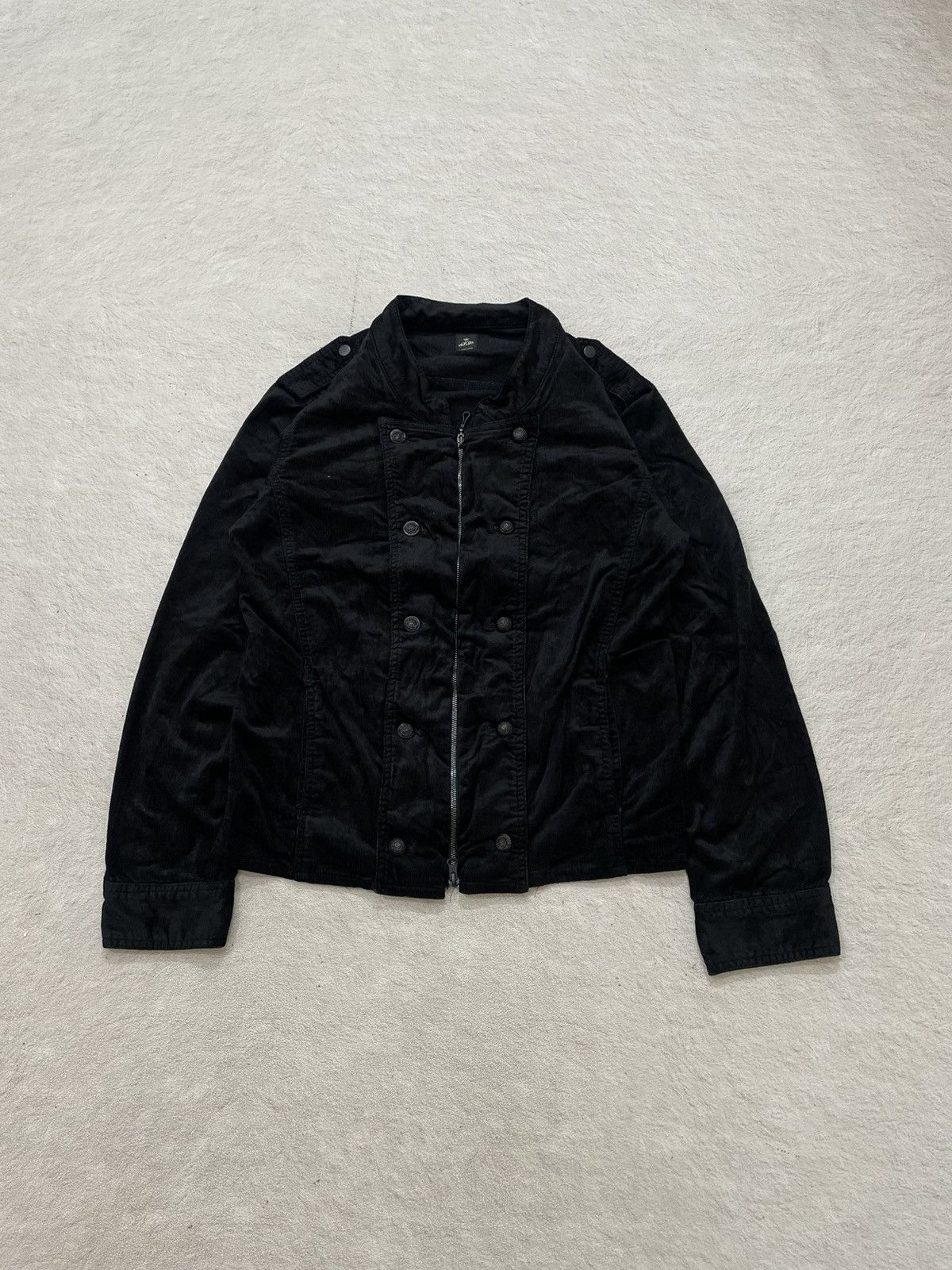 2000s Semantic Gothic Napoleon Corduroy Jacket Y2K LGB If6