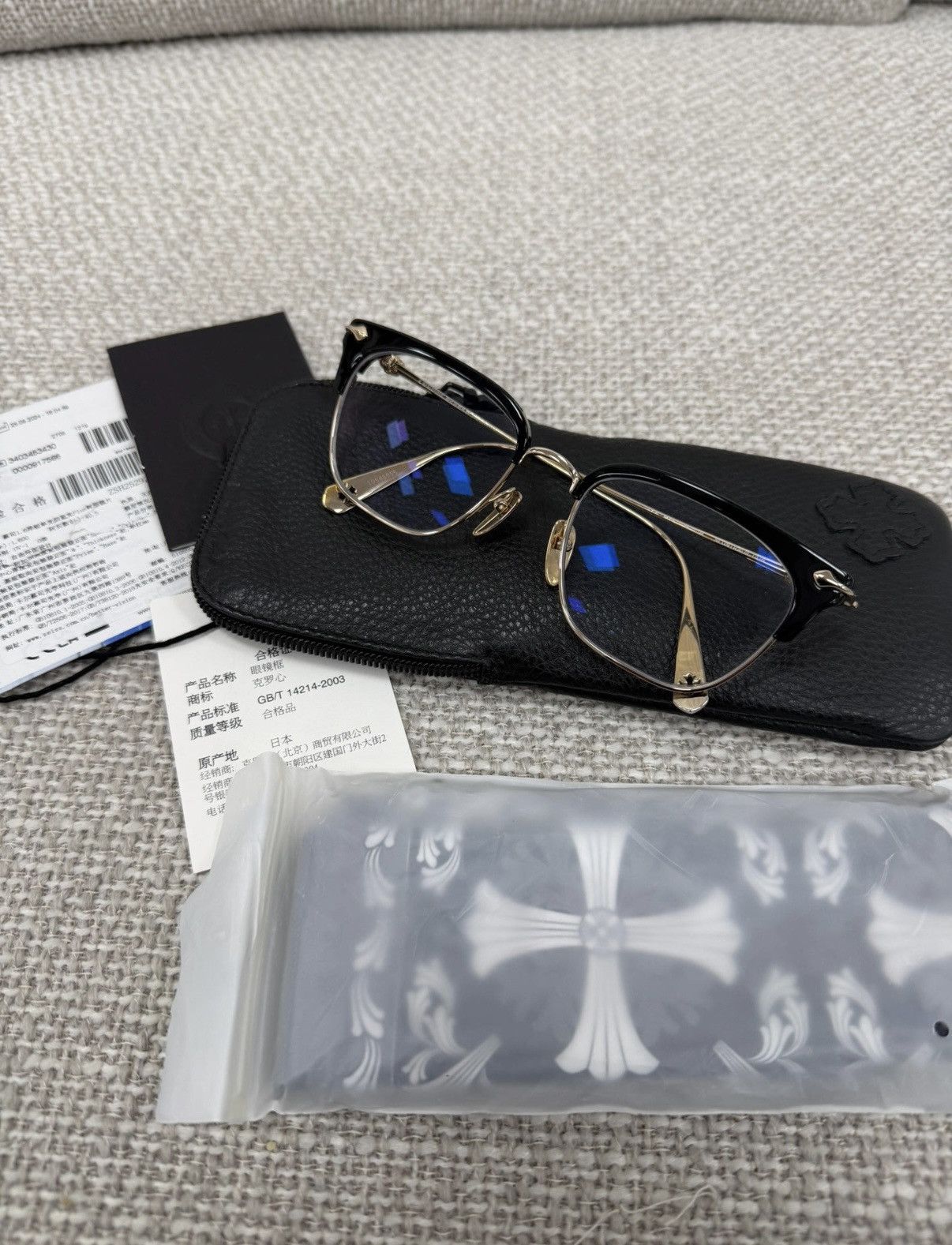 Chrome Hearts Chrome Hearts SLUNTRADICTION Gold Cross Ball Glasses Size ONE SIZE - 2 Thumbnail