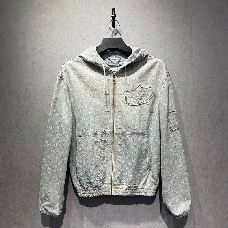Louis Vuitton LOUIS VUITTON Hooded denim jacket Size US M / EU 48-50 / 2 - 1 Thumbnail