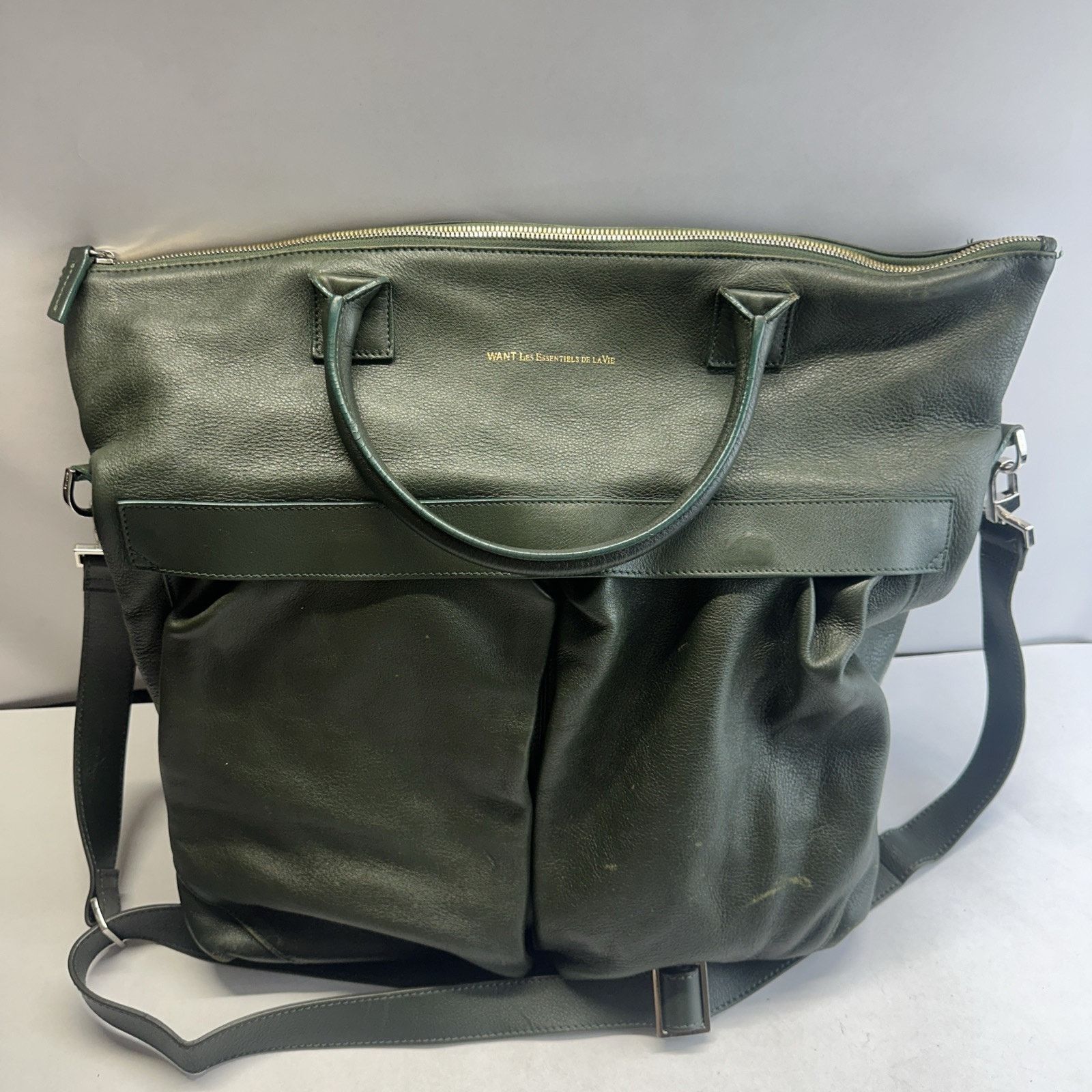 WANT Les Essentiels WANT Les Essentiels O’Hare Large Leather Tote Bag - Green Size ONE SIZE - 1 Thumbnail