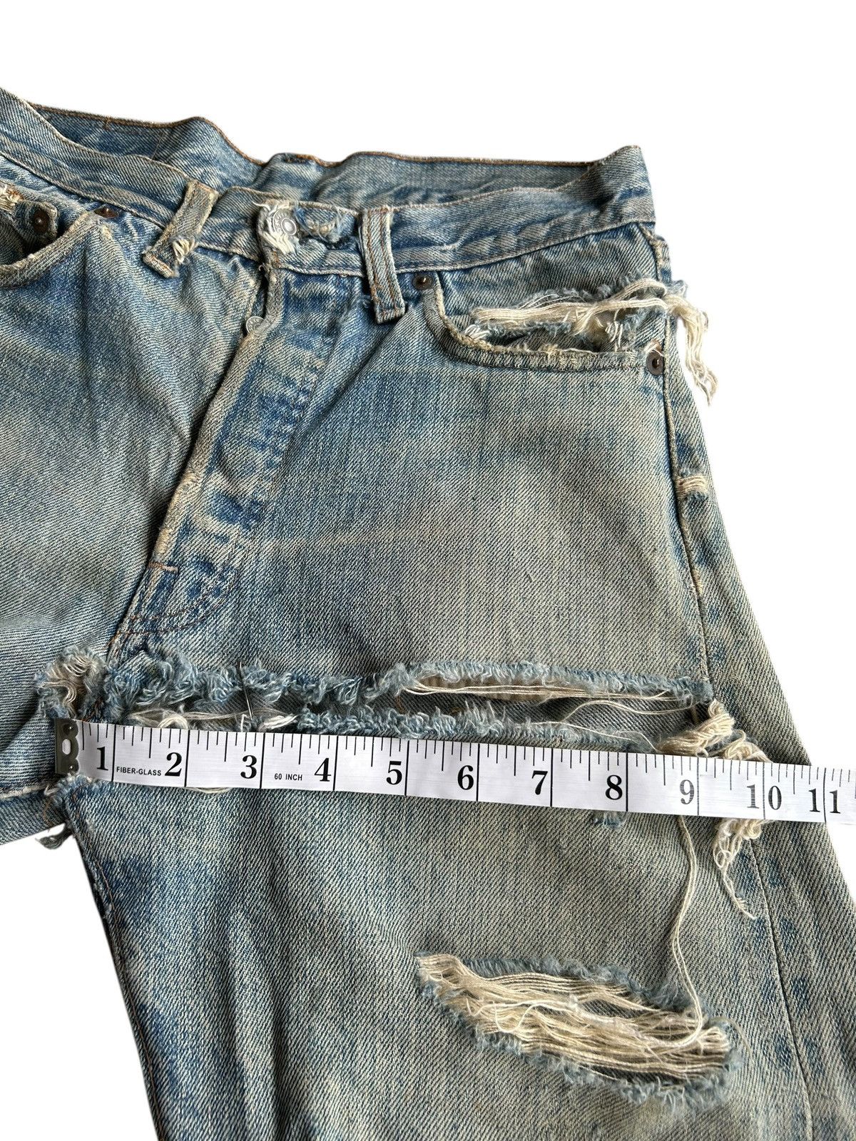 Levi's 60s-70s THRASHED Levi's 6 Selvedge Vintage Denim Jeans Size US 28 / EU 44 - 18 Thumbnail