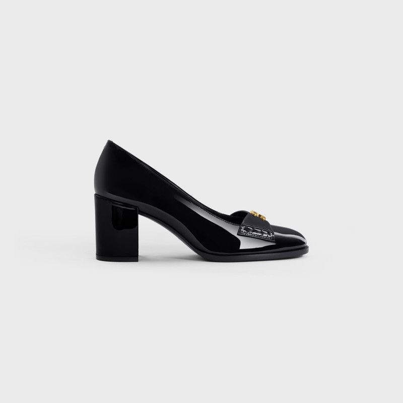 Celine o1bcso1str0126 360364582C Lily Triomphe Pumps in Black Size US 10 / IT 40 - 1 Thumbnail