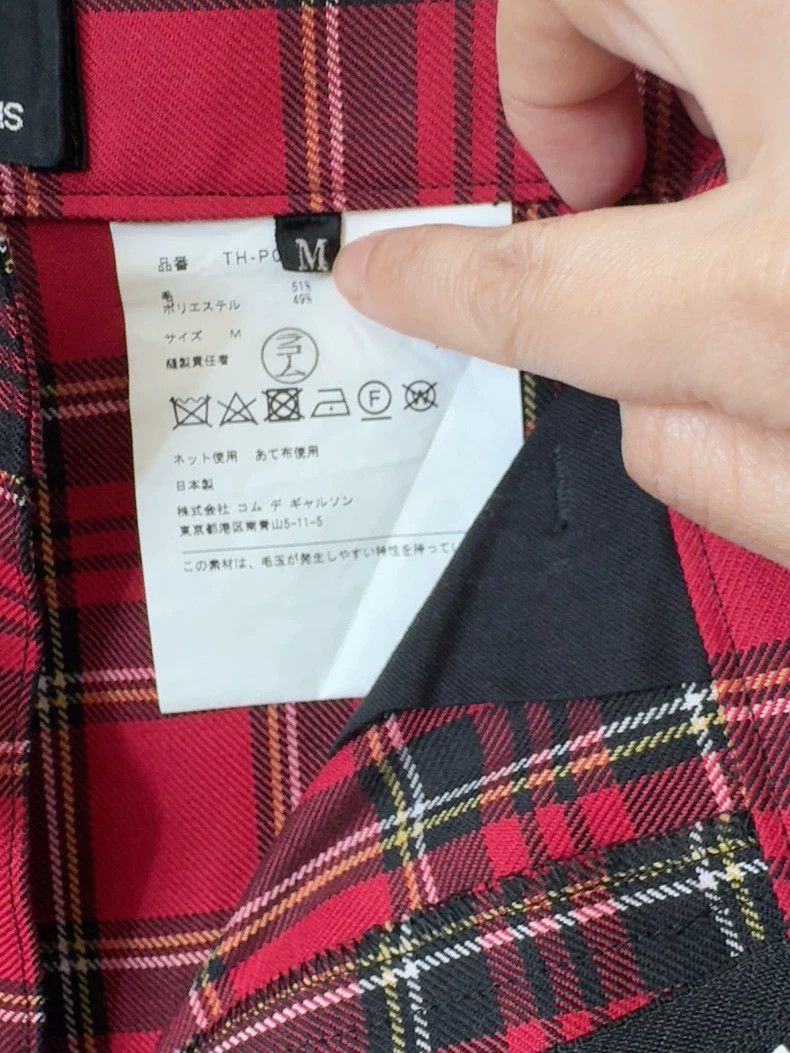 Comme des Garcons Comme Des Garcons size M Classic red check cropped pants Size 24" / US 00 / IT 34 - 4 Thumbnail