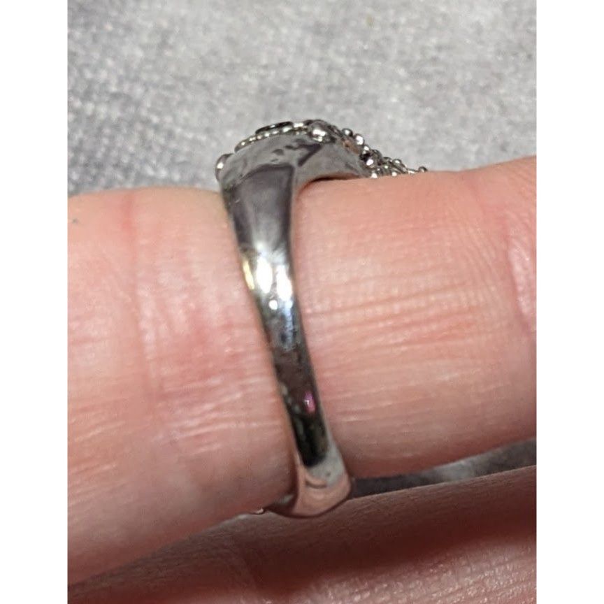 Other Vintage Glam Faux Pearl Cocktail Ring With Black Rhinestone Size ONE SIZE - 10 Thumbnail