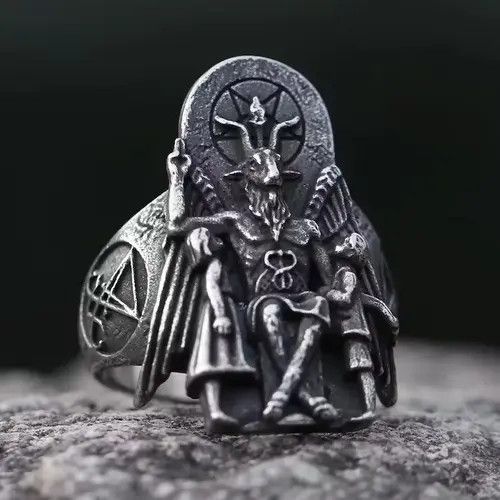 Japanese Brand Lucifer Satan Signet Ring🔥🔥🔥 Size ONE SIZE - 3 Thumbnail