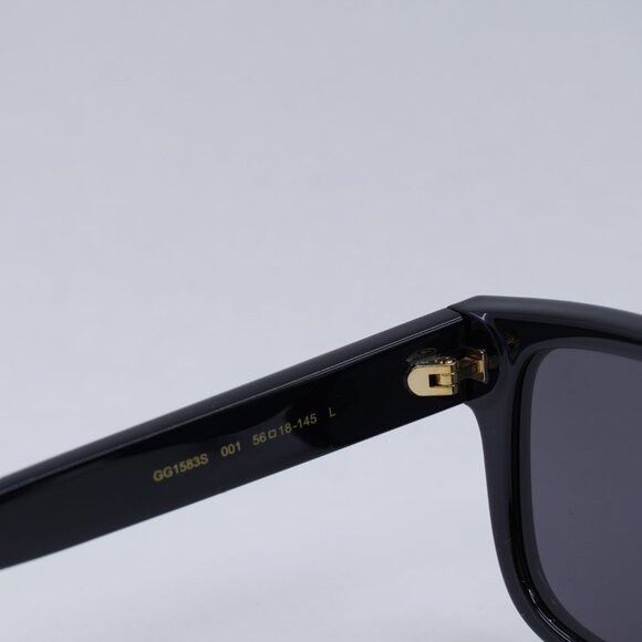 Gucci Gucci GG1583S 001 Sunglasses Black Square Frame, Grey Lenses Size ONE SIZE - 7 Thumbnail
