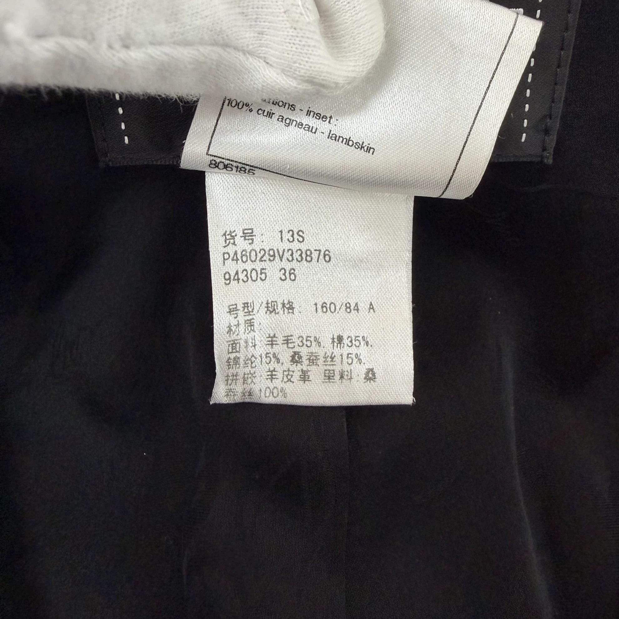 Chanel Chanel Women's Black Color-Block Leather Jacket 36 Size XS / US 0-2 / IT 36-38 - 8 Thumbnail