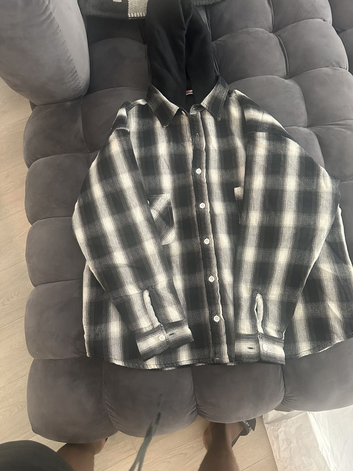 Saint Michael Saint Michael Insulated Hooded Flannel Button Shirt Size US L / EU 52-54 / 3 - 3 Thumbnail
