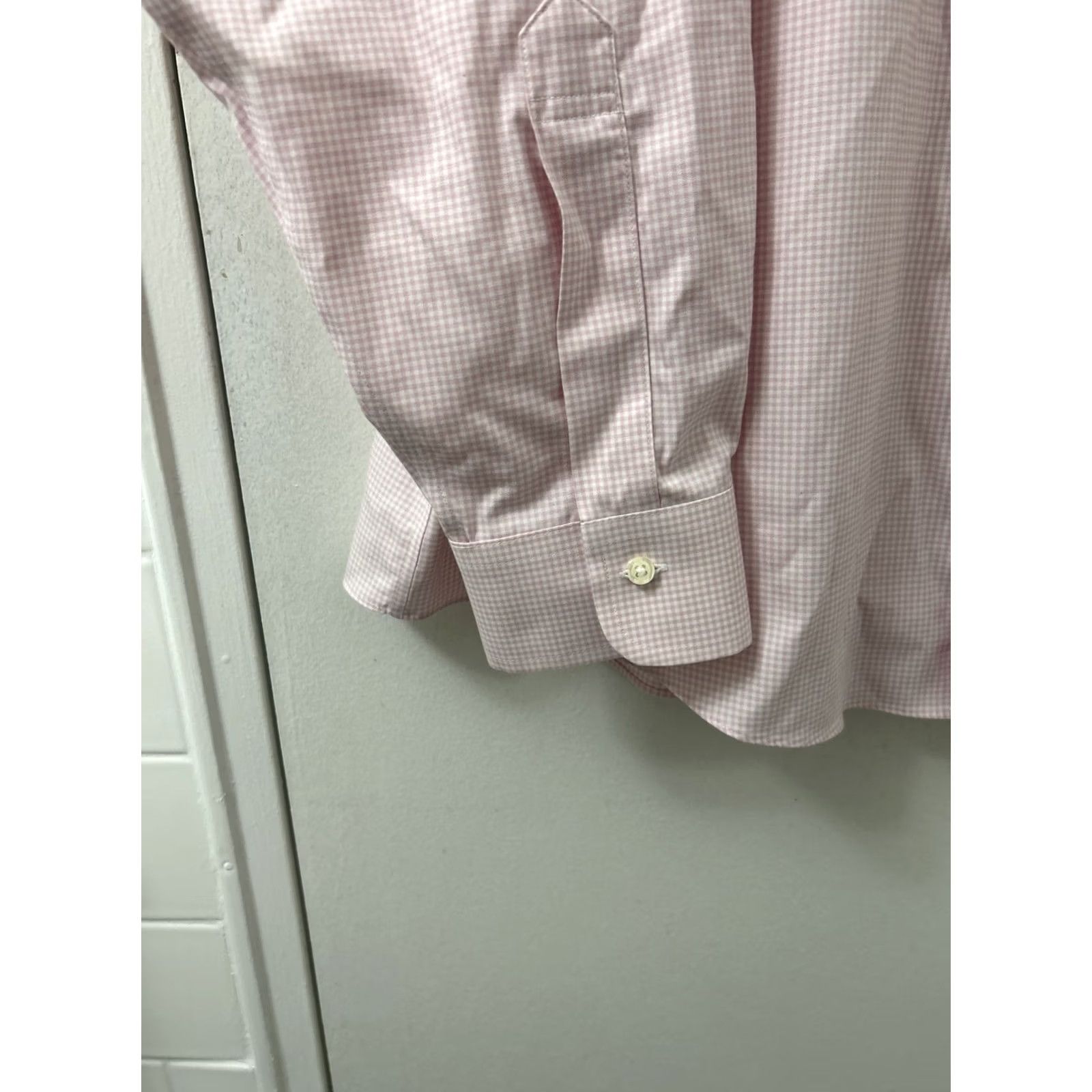 Brooks Brothers Brooks Brothers Shirt Mens 17 Pink Plaid Non Iron Stretch Supima Button Up L/S Shirt Size US XL / EU 56 / 4 - 7 Thumbnail