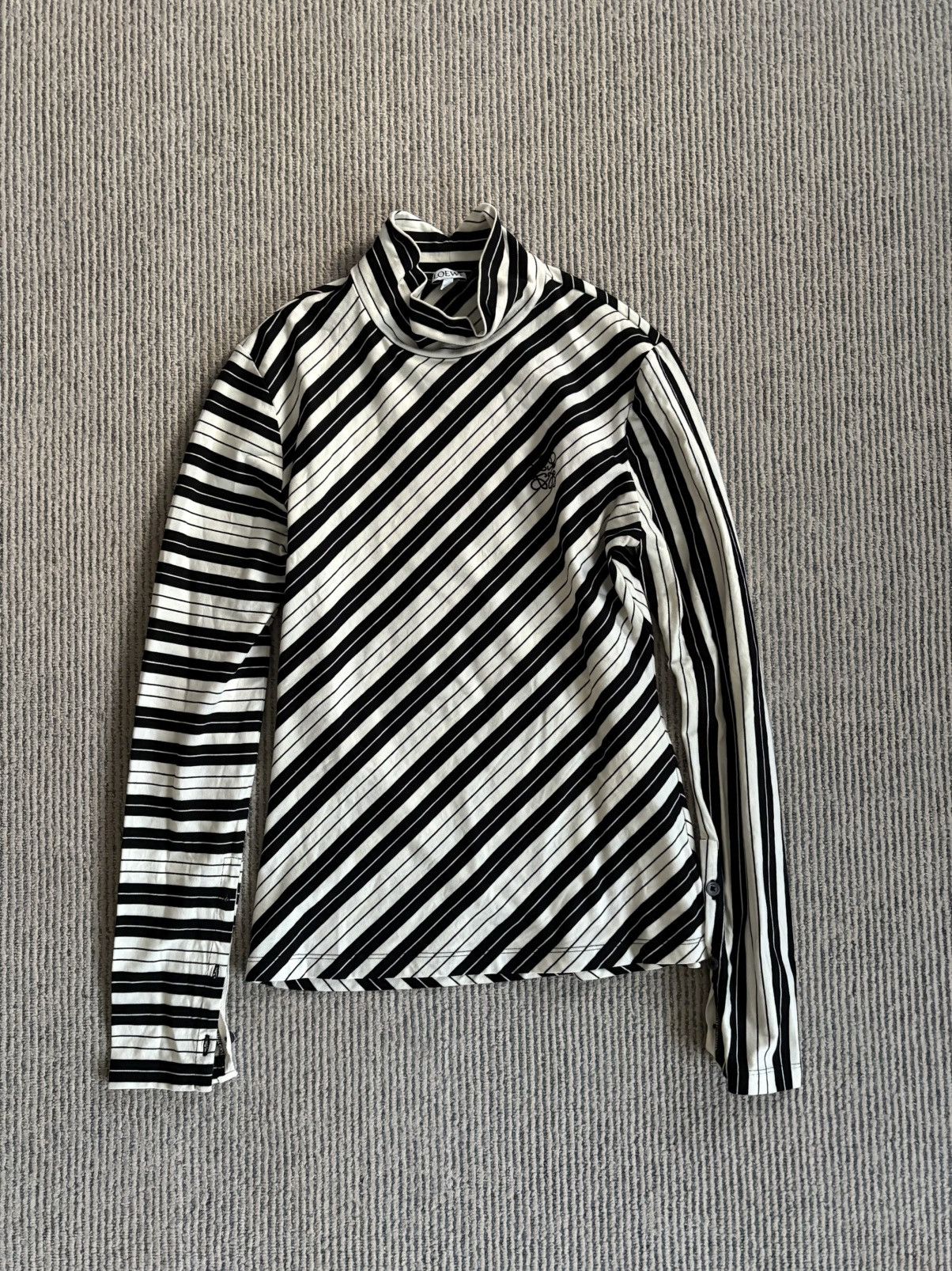 Loewe Anagram Embroidered Contrast Stripe Turtleneck Size M / US 6-8 / IT 42-44 - 1 Thumbnail