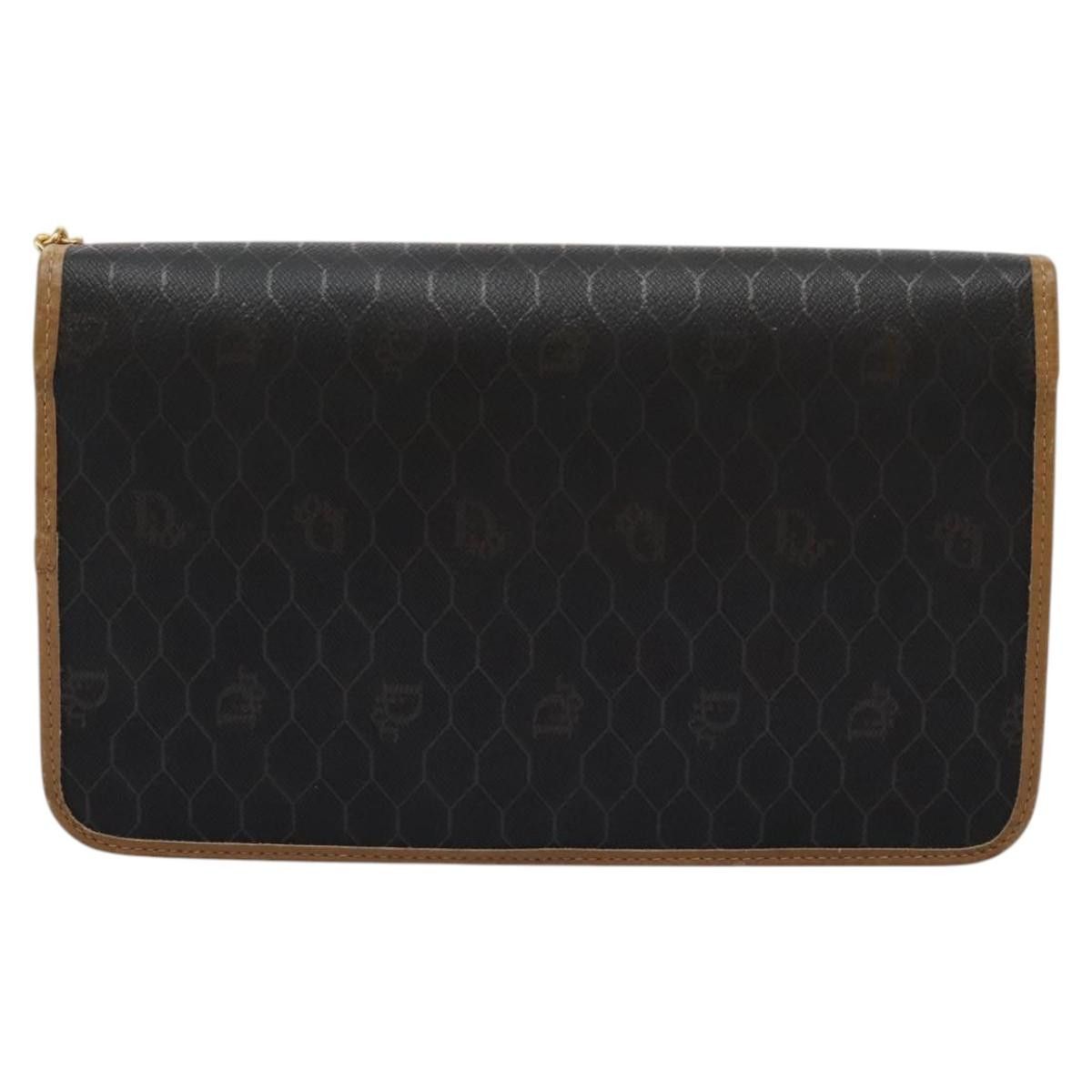 Dior DIOR Honeycomb Canvas Chain Shoulder Bag Pvc Black Gold Size ONE SIZE - 3 Thumbnail