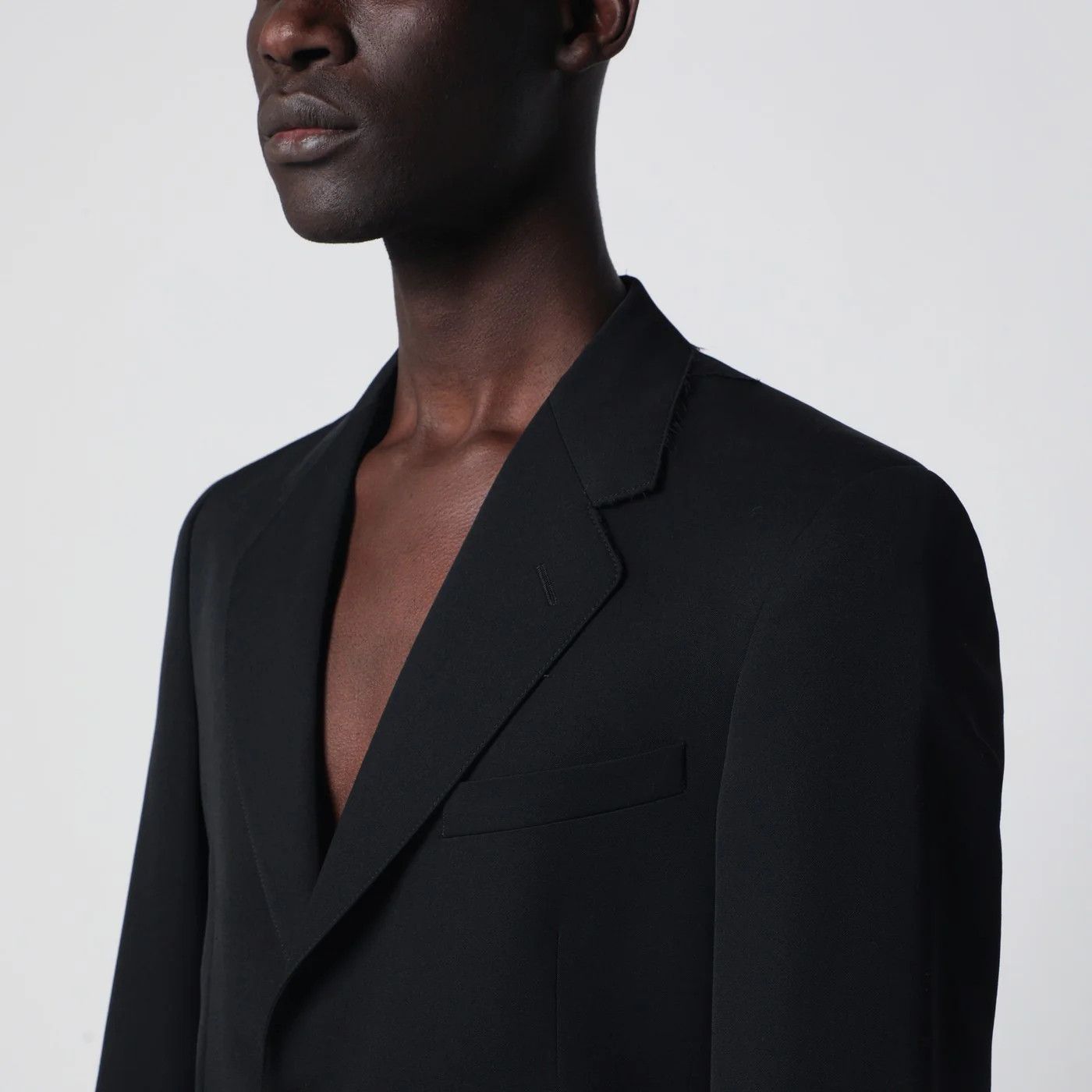 Maison Margiela o1d2blof0526 Wool Single-Breasted Jacket in Black Size US M / EU 48-50 / 2 - 4 Thumbnail