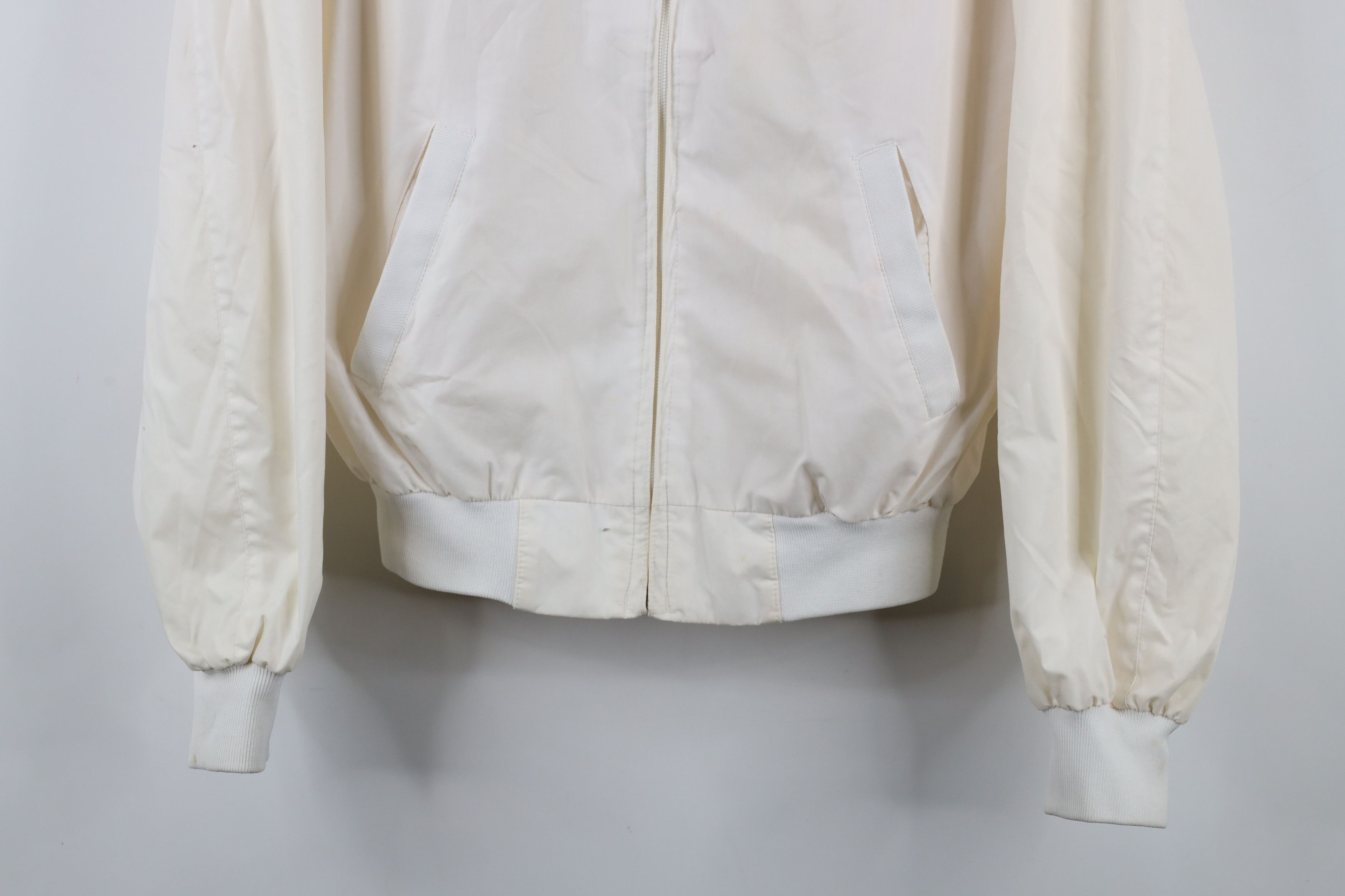 Members Only × Vintage Vintage 90s Members Only Cafe Racer Bomber Jacket White Size US L / EU 52-54 / 3 - 3 Thumbnail