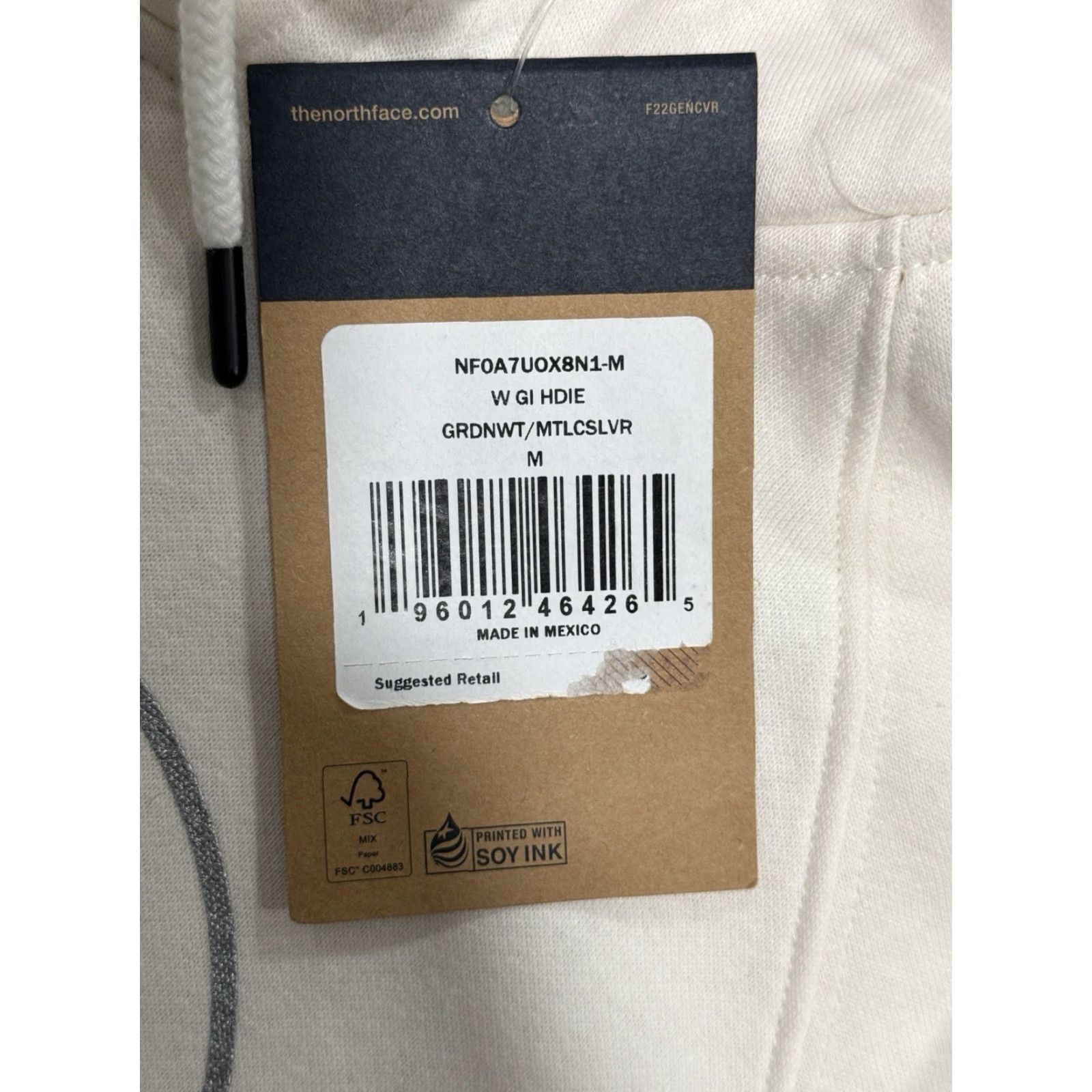 The North Face NWT The North Face Women Hooded Graphic Sweatshirt Top Sz M White Silver Cotton Size M / US 6-8 / IT 42-44 - 7 Thumbnail