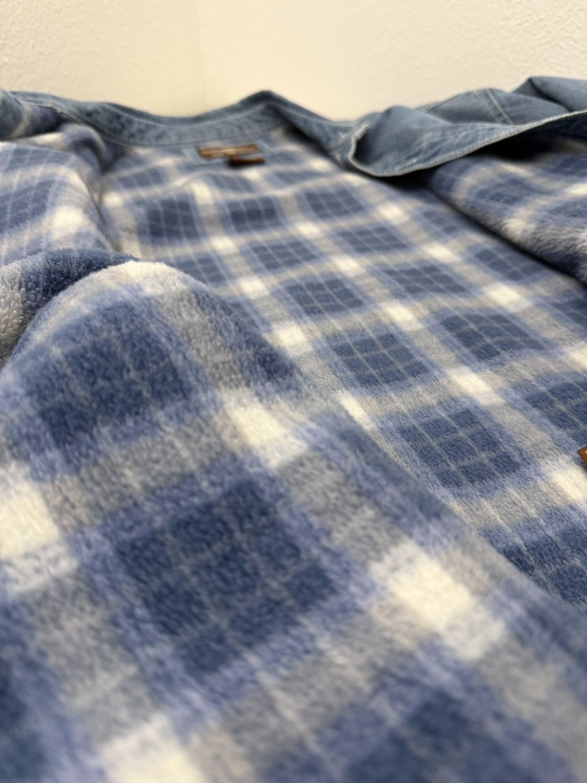 Levi's Levi Strauss & Co Denim Jacket Fleece Lined Plaid Shacket XL Size US XL / EU 56 / 4 - 8 Thumbnail