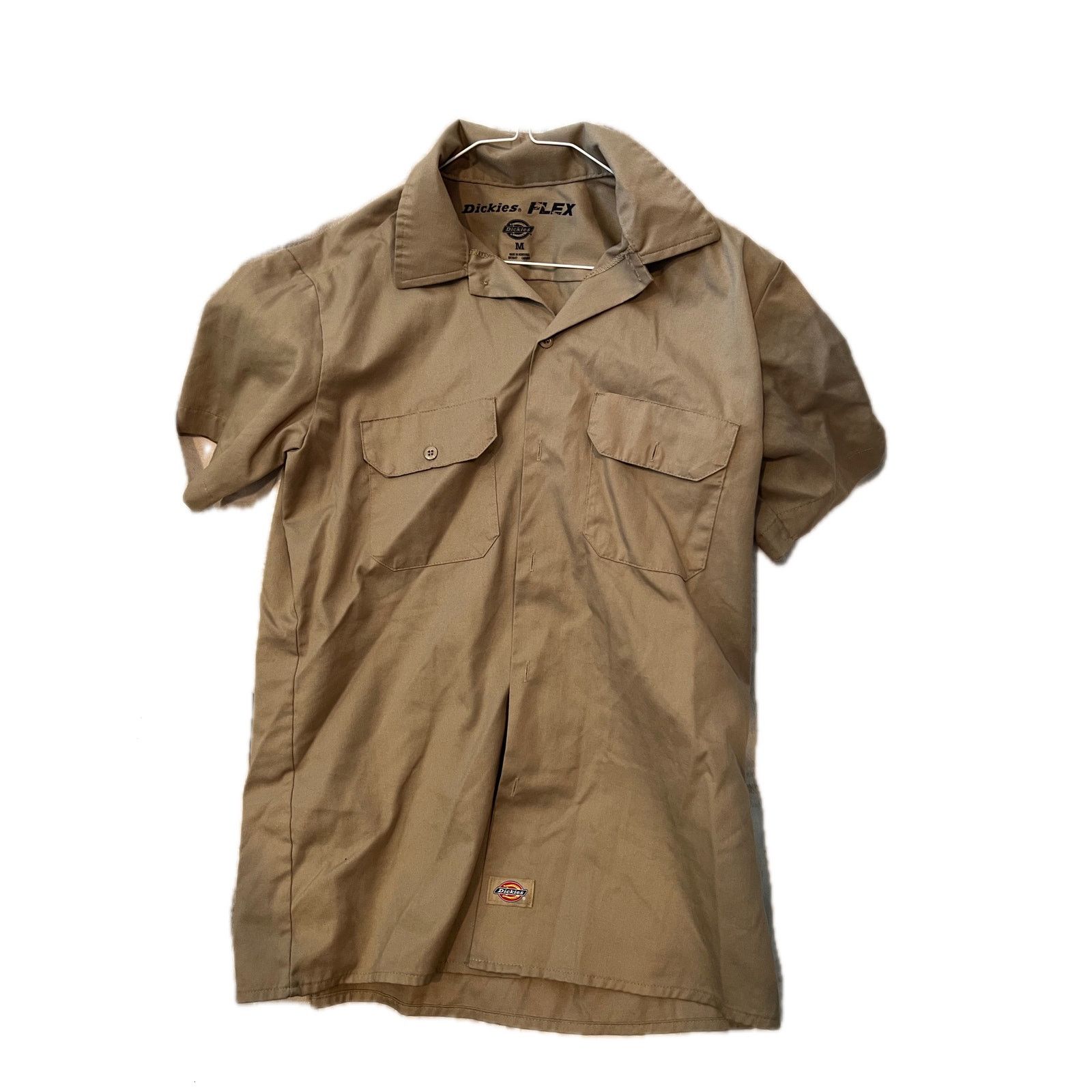 Dickies Dickies Tan Button Down Short Sleeve Shirt Mens Medium Size US M / EU 48-50 / 2 - 1 Thumbnail