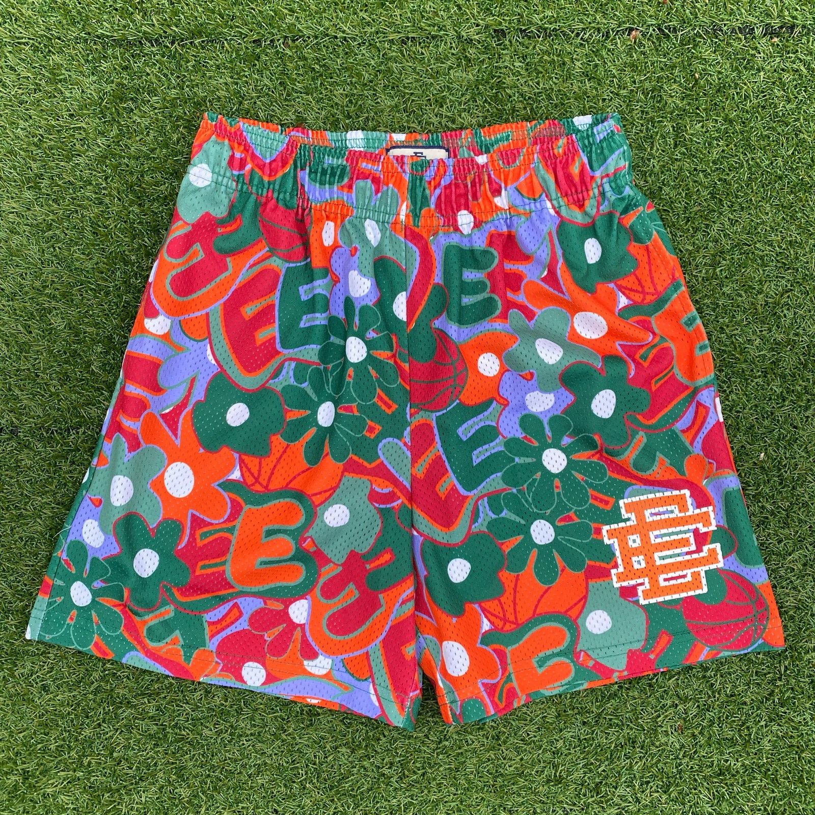 Eric Emanuel Eric Emanuel Floral EE Hawaiian Basketball Shorts 