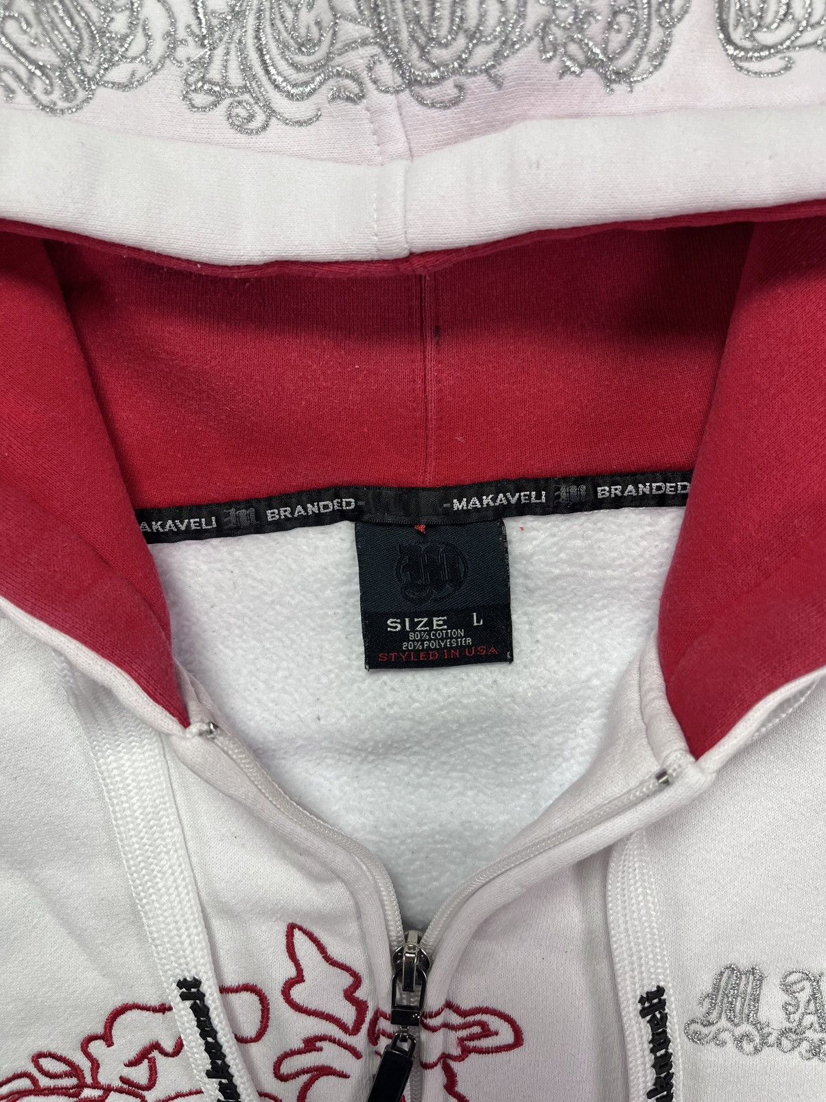 Makaveli Makaveli Wave Embroidered Heavy Zip Hoodie L Japanese Style Size US L / EU 52-54 / 3 - 10 Thumbnail