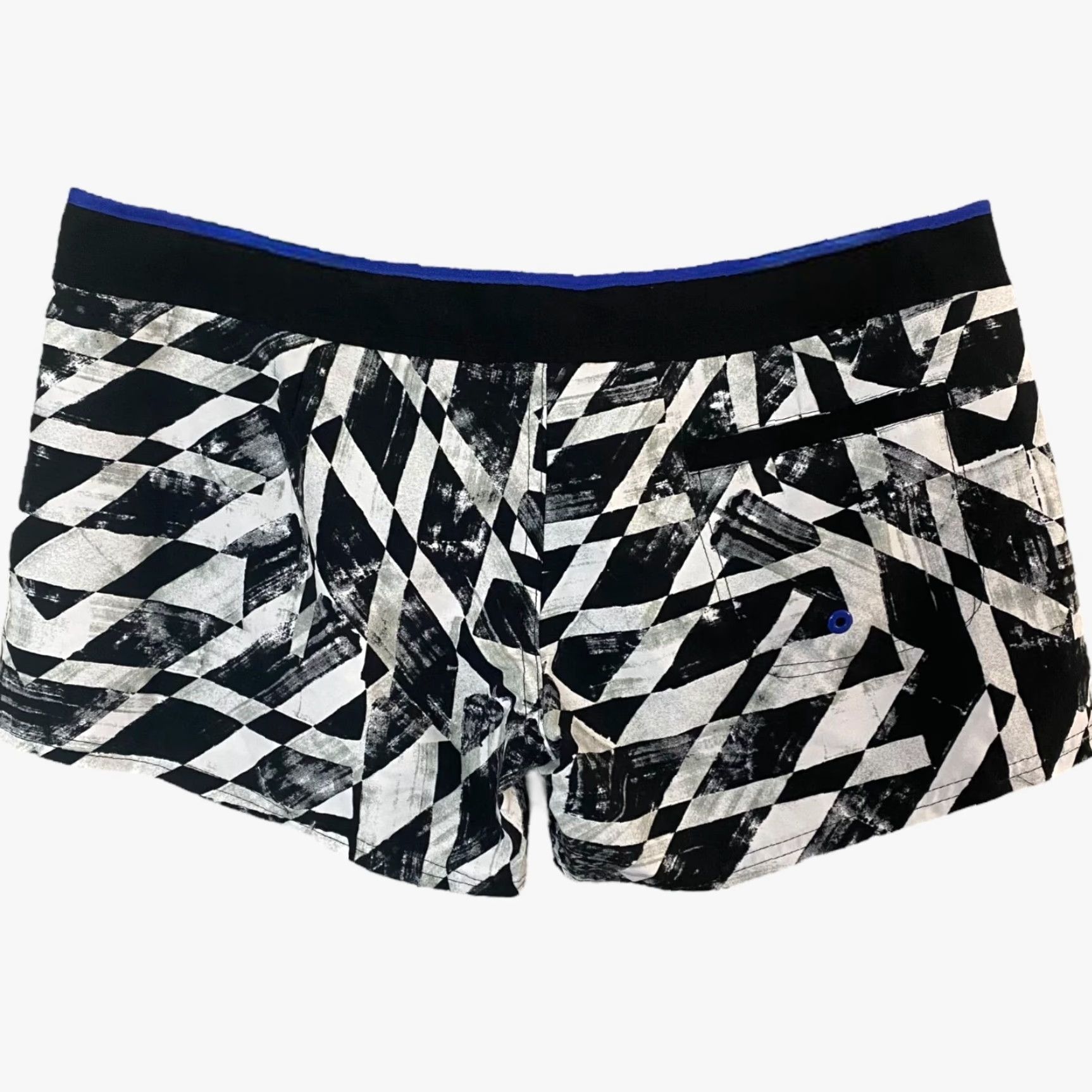Swims Sims Swim Board Shorts Womens L Black White Geometric Print New Size 36" / US 14 / IT 50 - 2 Thumbnail