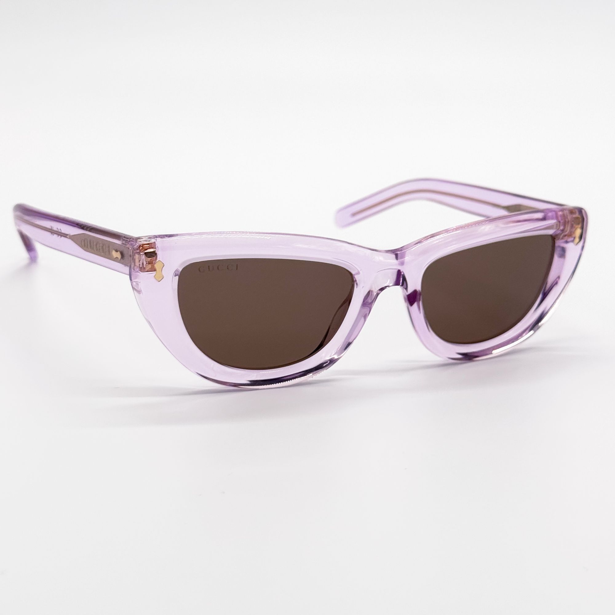 Gucci NEW GG1521S 004 GUCCI PURPLE BROWN WOMEN CAT EYE SUNGLASSES Size ONE SIZE - 7 Thumbnail