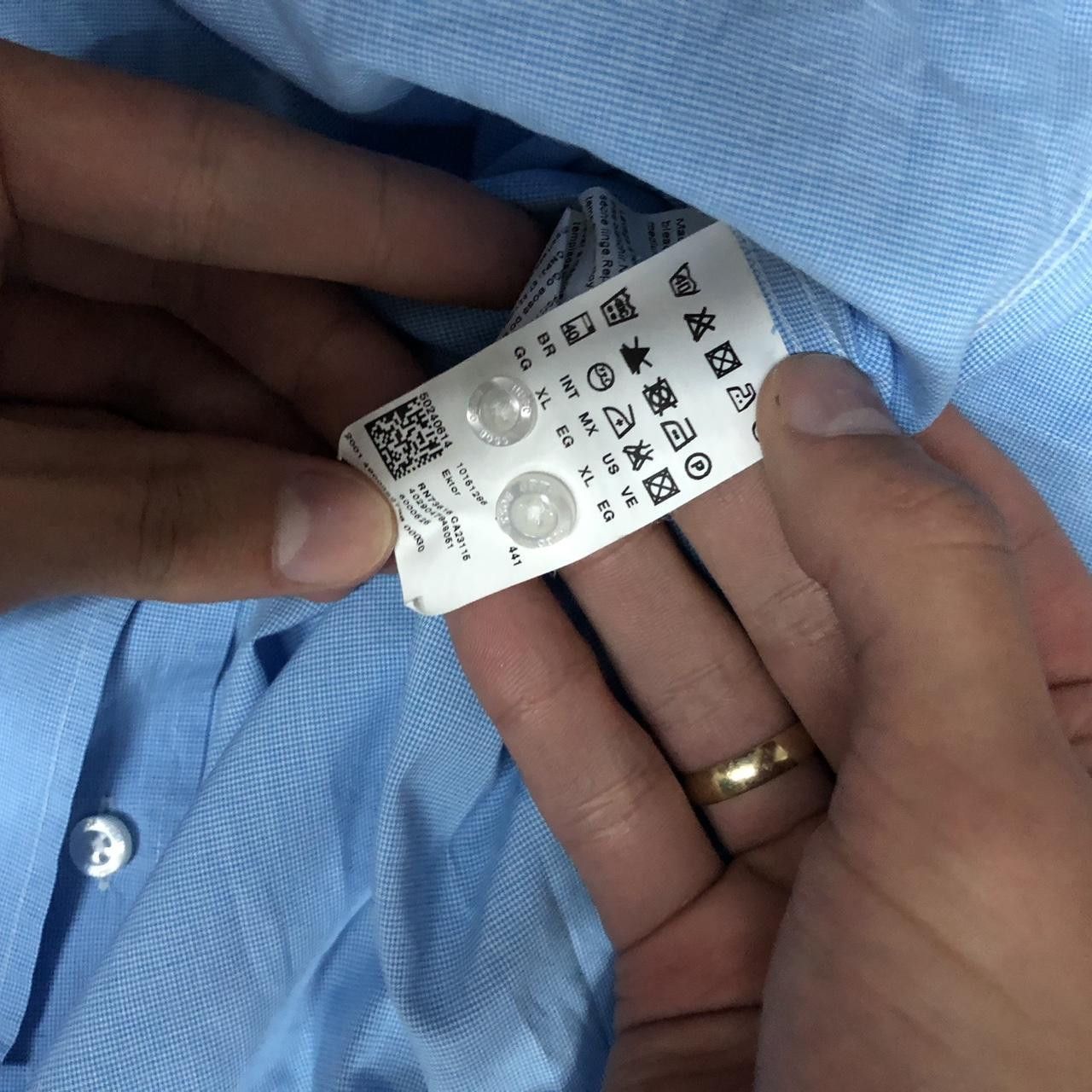 Hugo Boss Blue shirt Hugo boss business Size US XL / EU 56 / 4 - 4 Thumbnail