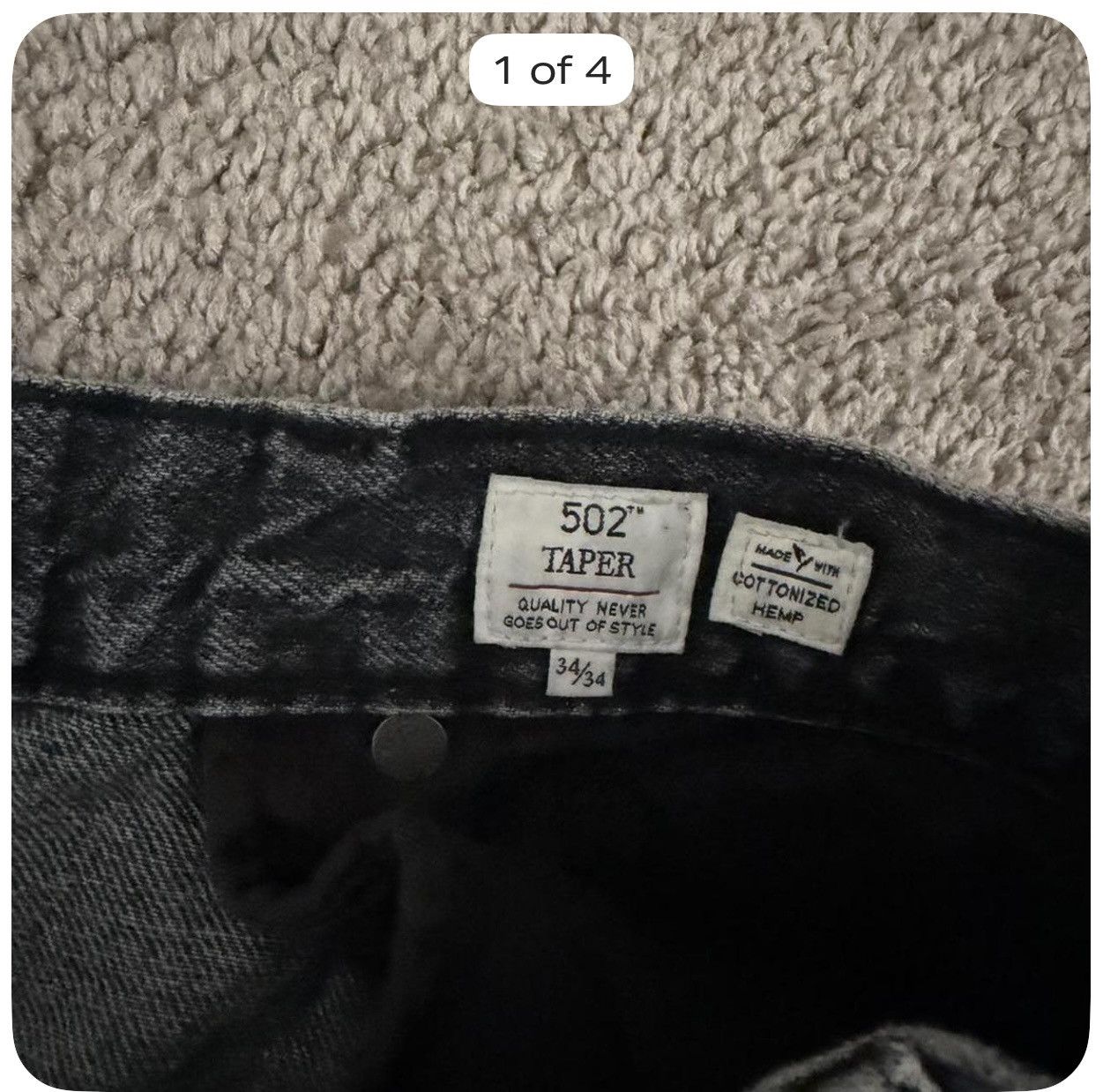 Levi's Very nice Levi 502 Taper Jeans (Size 34/34) Size US 34 / EU 50 - 2 Thumbnail