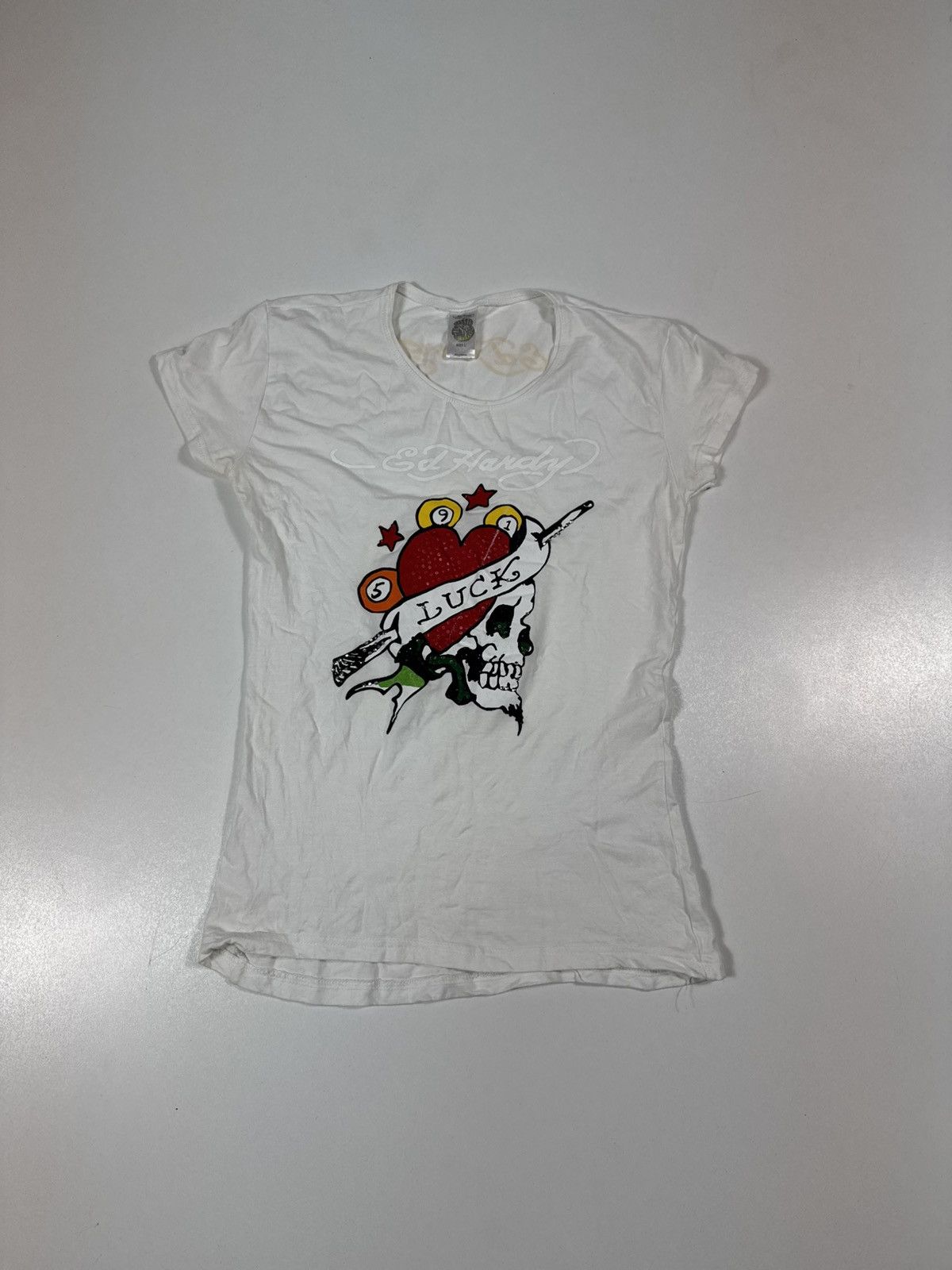 Christian Audigier × Ed Hardy × Vintage vintage t shirt ed hardy x christian audigier big skeleton Size L / US 10 / IT 46 - 1 Thumbnail