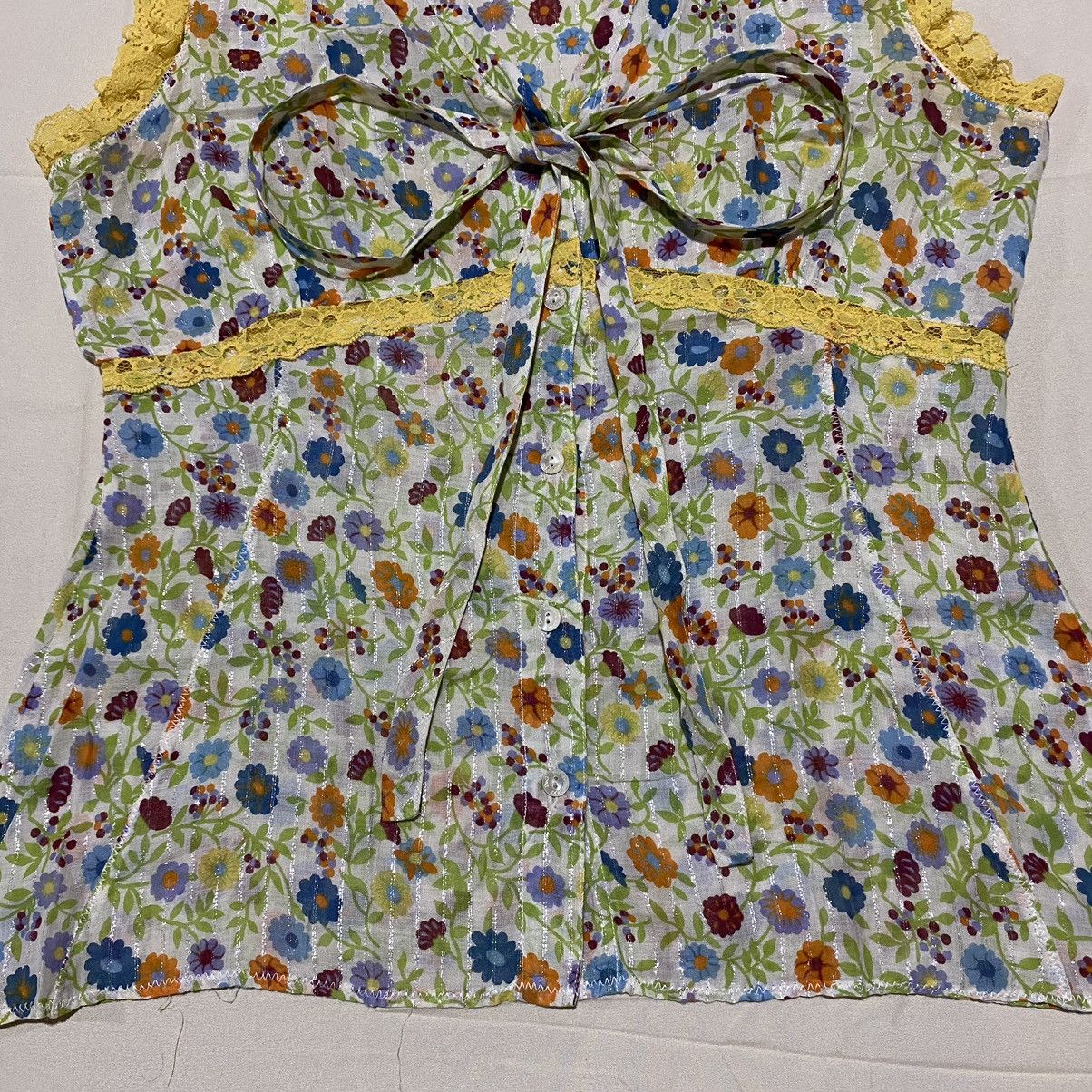 Dolce & Gabbana Vintage Dolce & Gabbana Floral Blouses Size L / US 10 / IT 46 - 4 Thumbnail