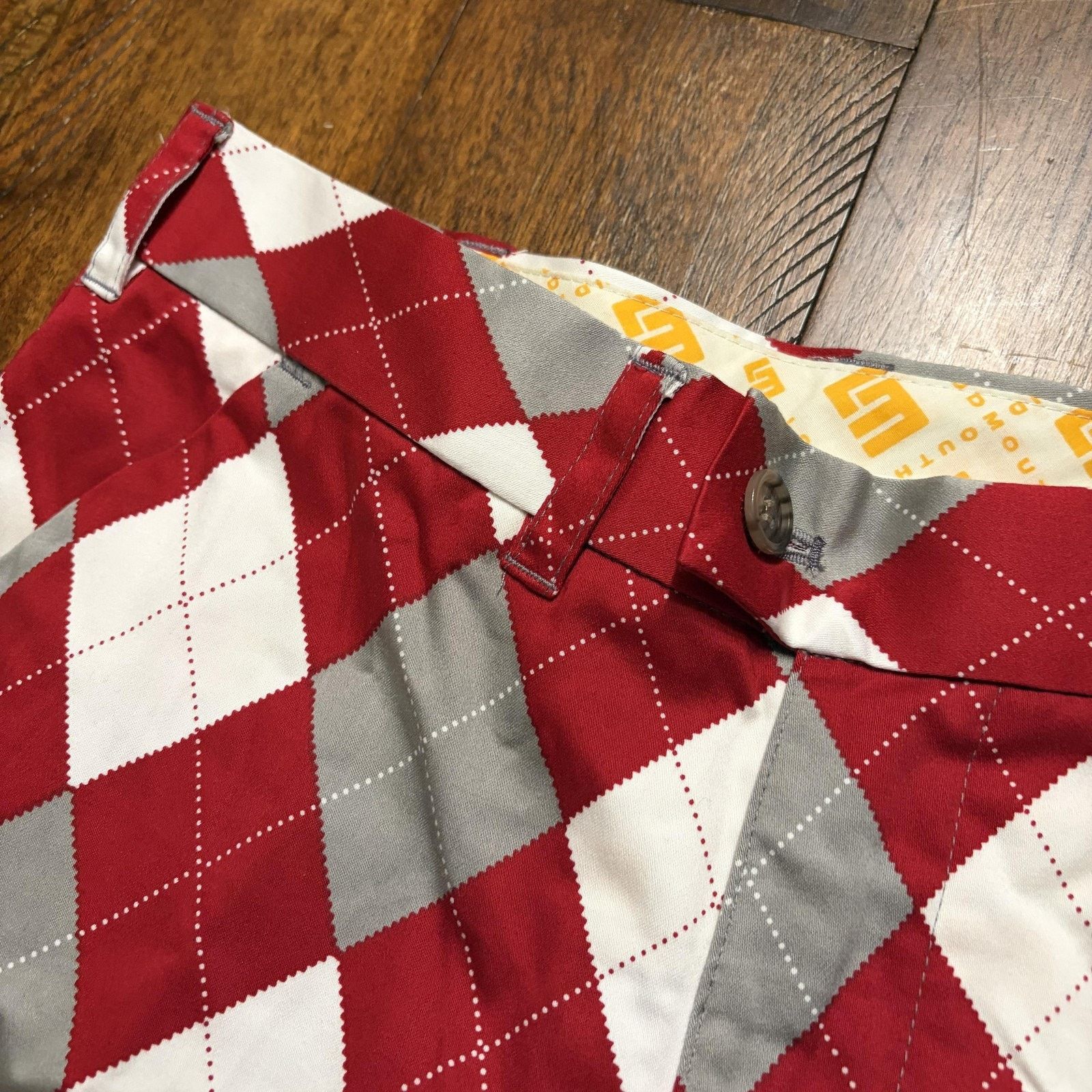 Vintage Alabama Crimson Tide Shorts Mens 30 Argyle Golf Loudmouth Size US 30 / EU 46 - 5 Thumbnail