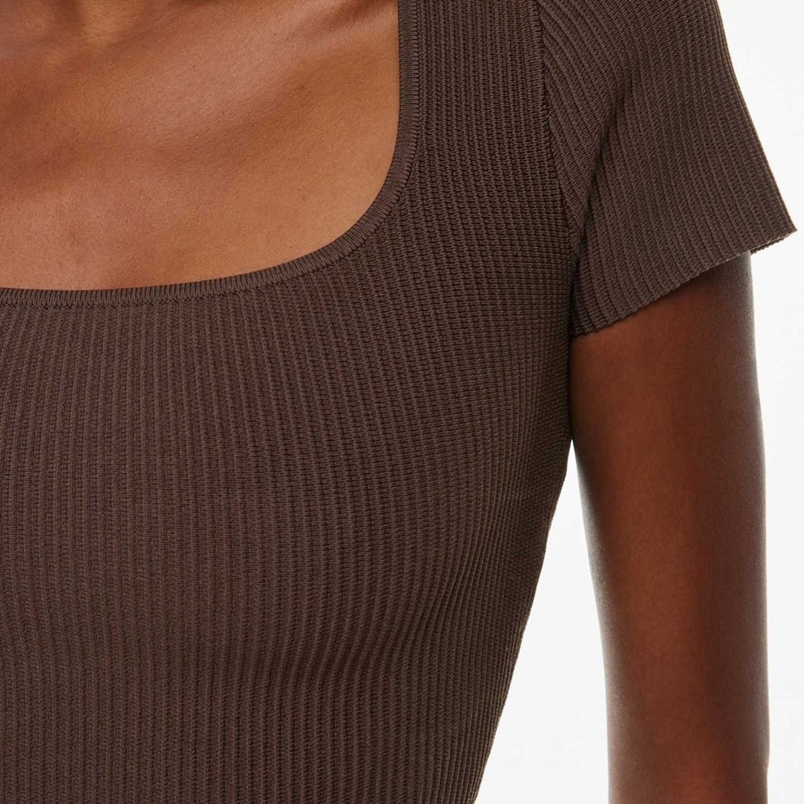 Aritzia Babaton by Aritzia Sculpt Knit Squareneck Crop Womens Large Size L / US 10 / IT 46 - 3 Thumbnail