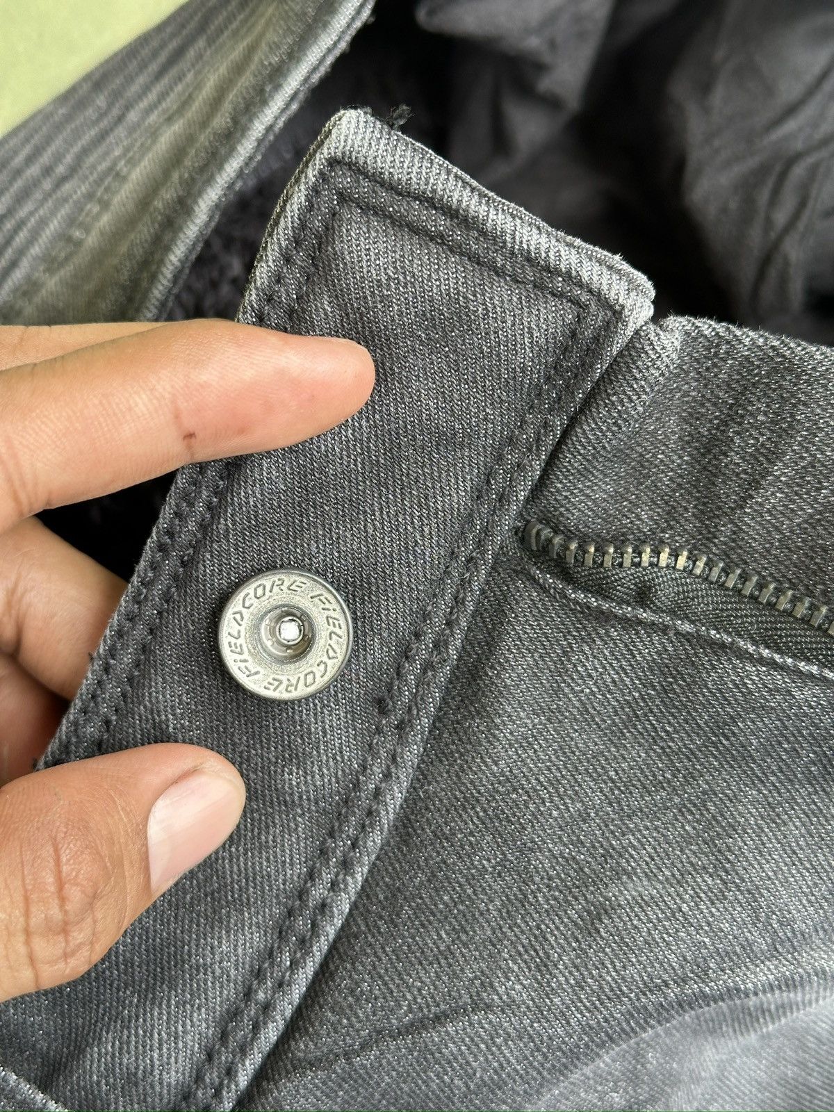 Japanese Brand Sun Faded Fieldcore Biker Denim 🎌💥 Size US 30 / EU 46 - 9 Thumbnail