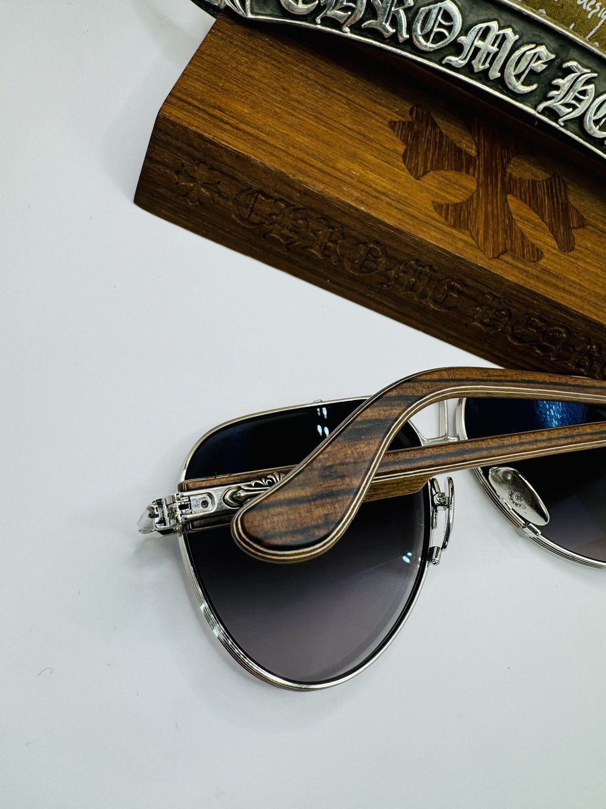 Chrome Hearts Chrome Hearts Wood Wet Tee Sunglasses Size ONE SIZE - 6 Thumbnail