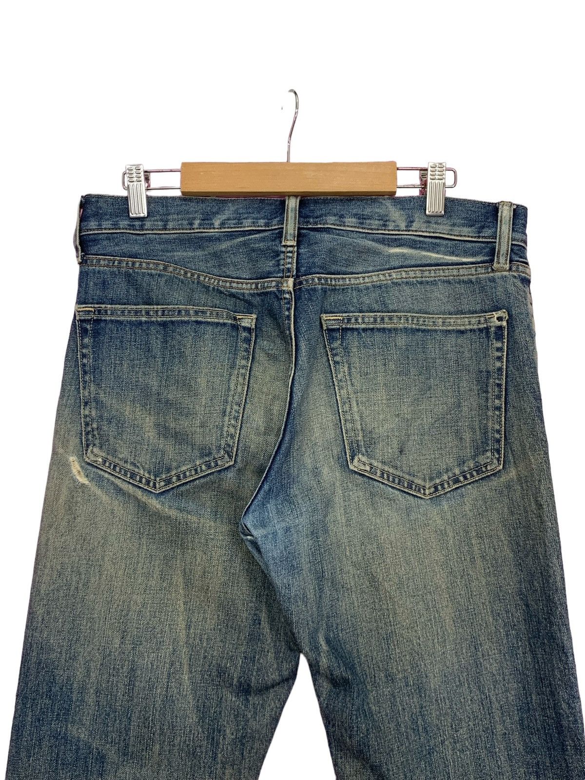 Japanese Brand Mud Wash Y2K Tokyo Distressed Regular Straight Denim (AD24) Size US 31 - 11 Thumbnail