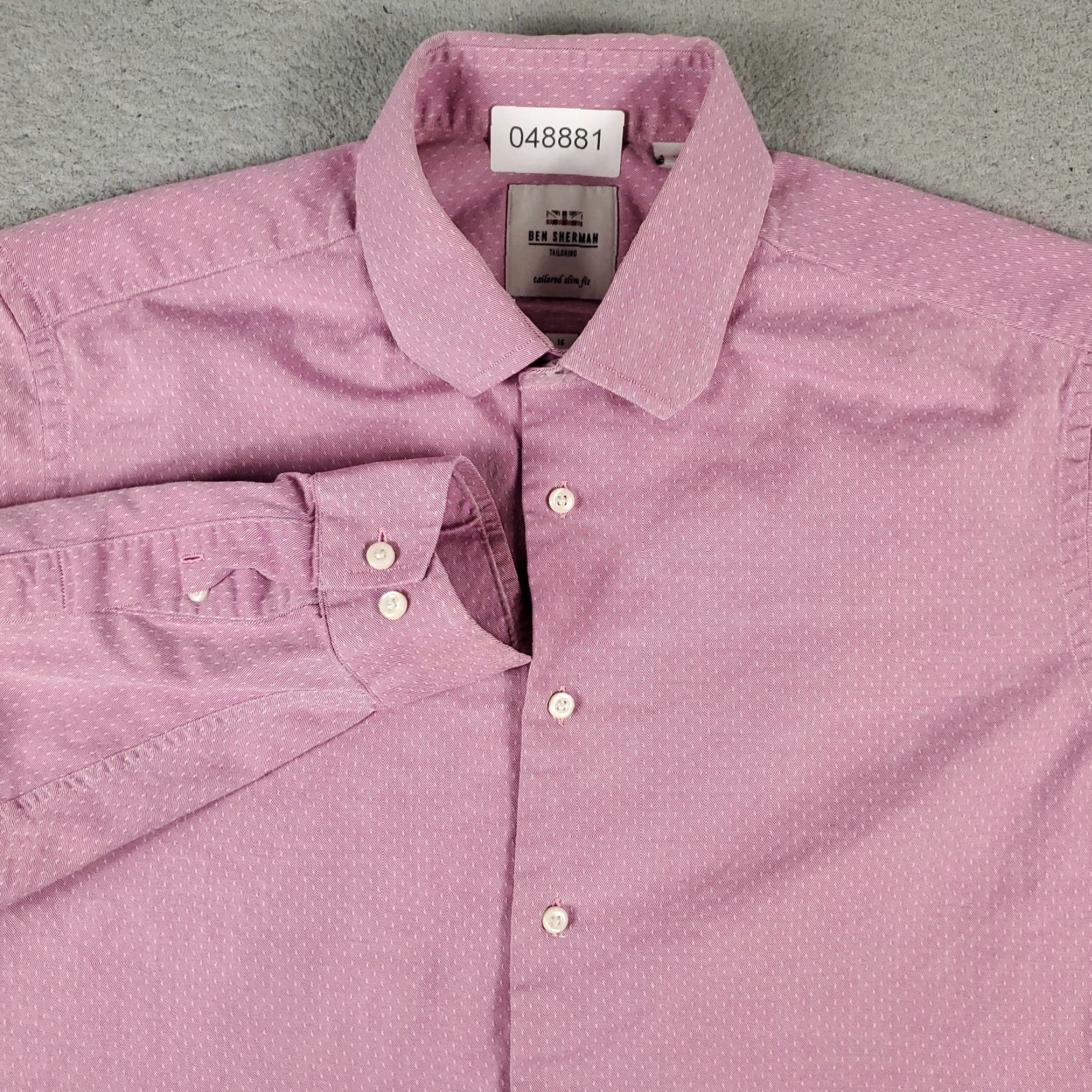 Ben Sherman VINTAGE Ben Sherman Shirt Mens Size 16 Purple Dress Button Up Long Sleeve Size 42R - 2 Thumbnail