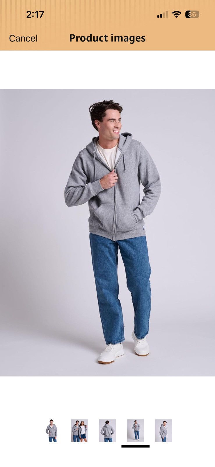 Russell Athletic Medium Grey Russel Athletich heather grey zip up Size US M / EU 48-50 / 2 - 2 Thumbnail