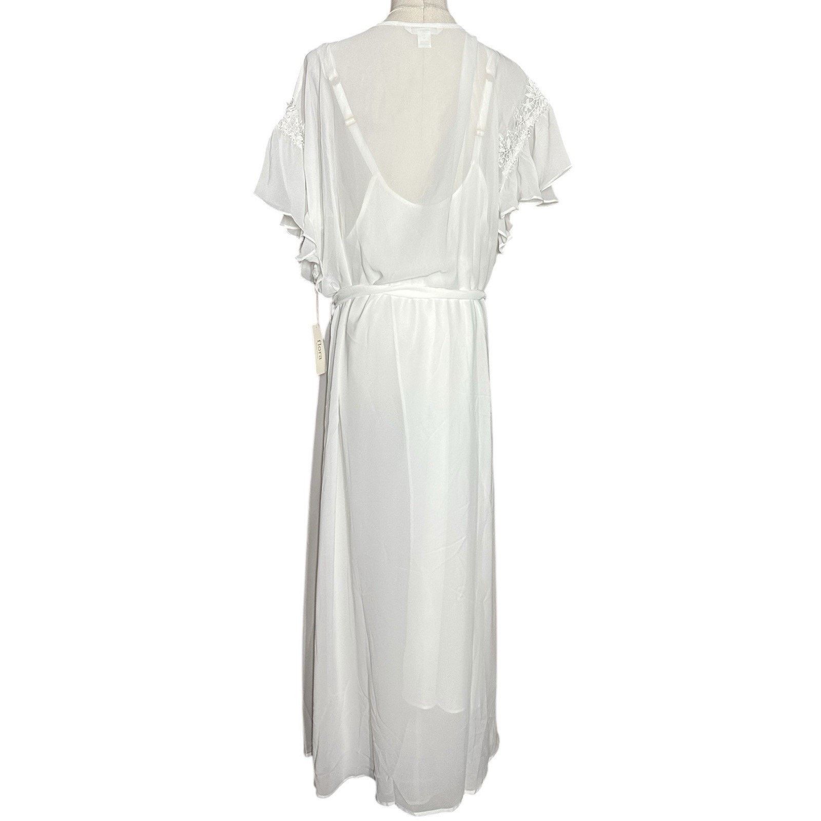 Other Flora Nikrooz Sheer Ivory Bridal Lingerie Robe Gown Set 1X Size ONE SIZE - 13 Thumbnail