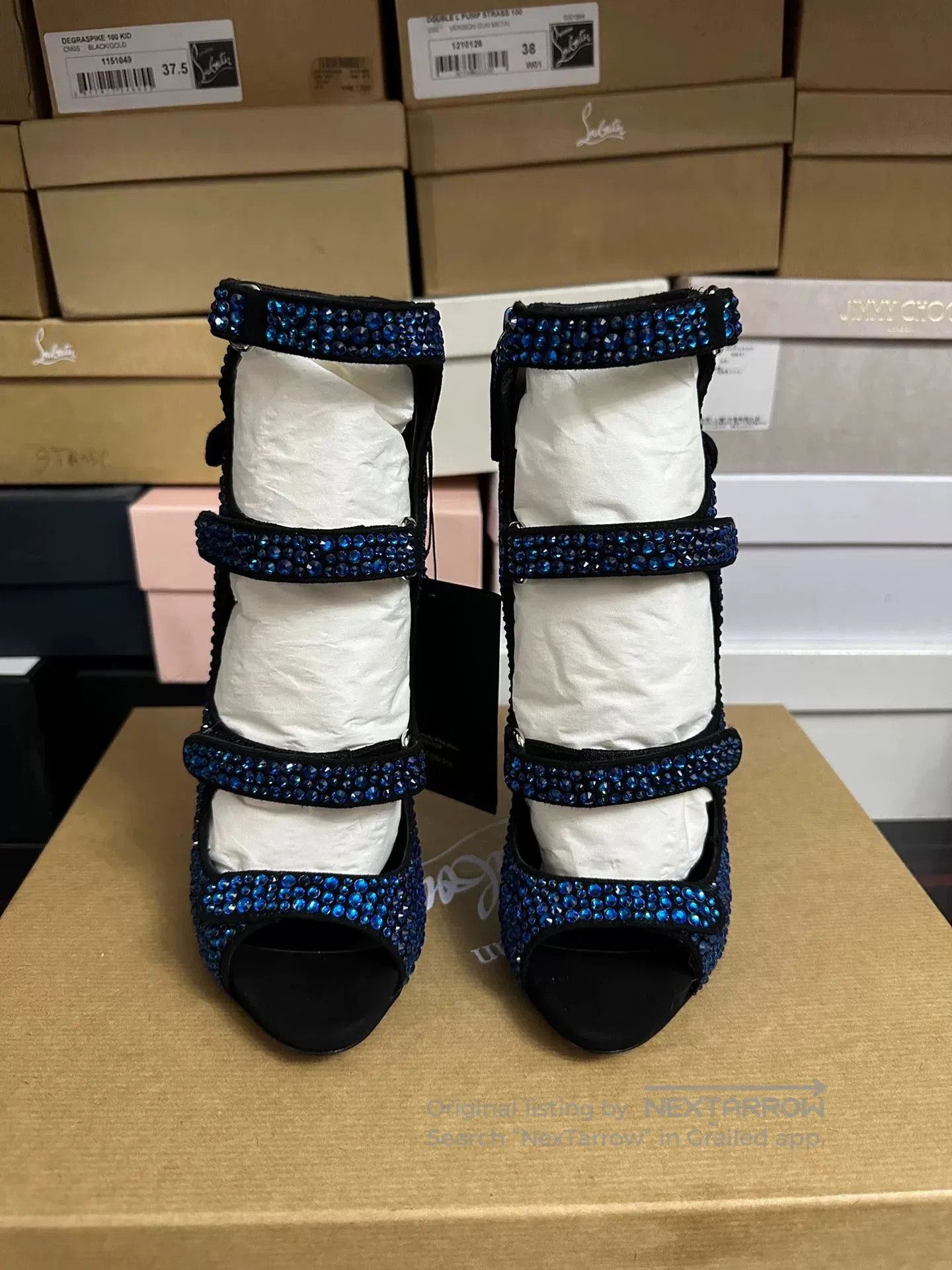 Giuseppe Zanotti Giuseppe Zanotti Blue Crystal Shoes 37. Size US 6 / IT 36 - 5 Thumbnail
