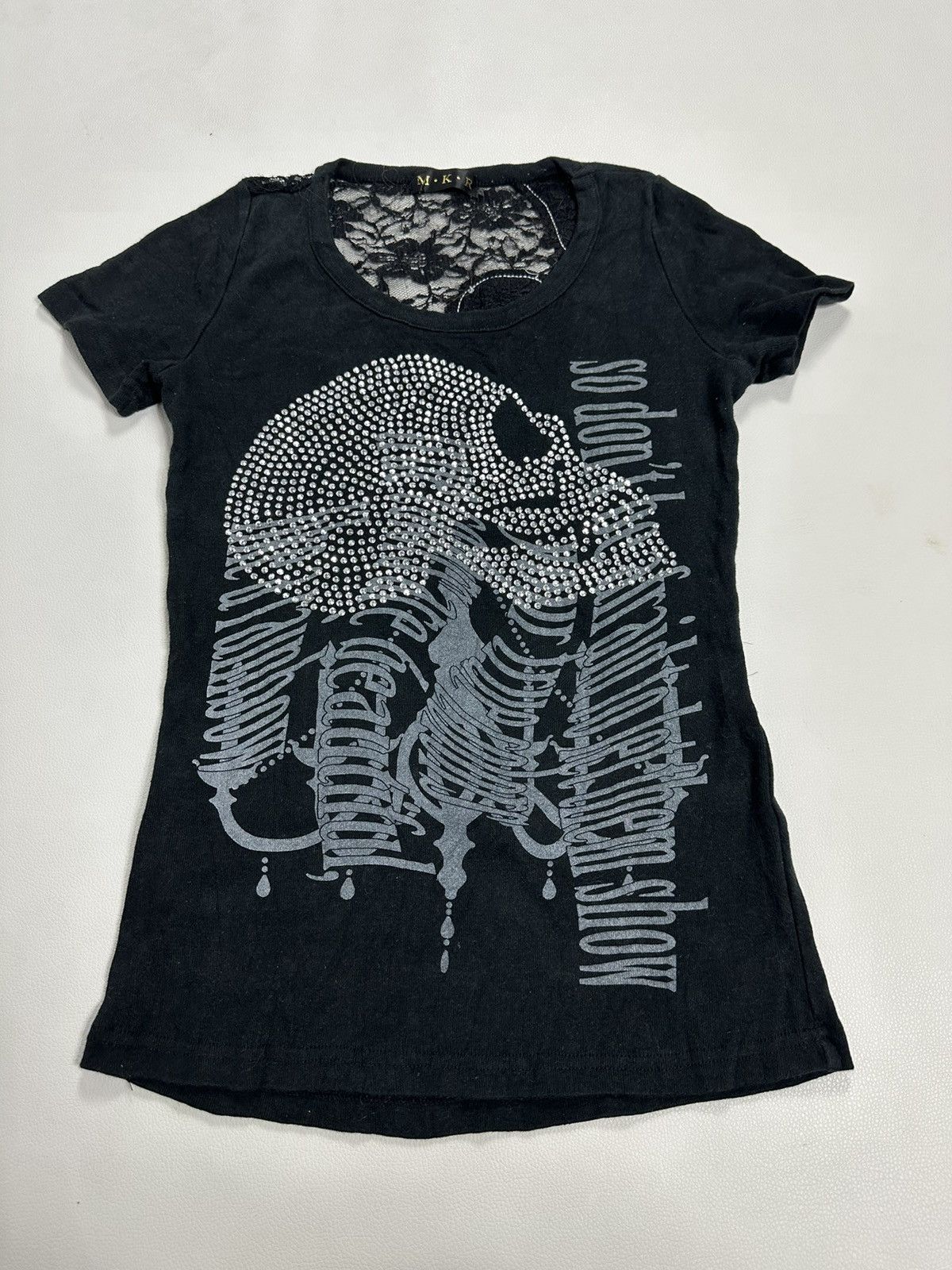 Japanese Brand MKR Japanese Sparkling Skull Punk Bondage Tshirt Size M / US 6-8 / IT 42-44 - 7 Thumbnail