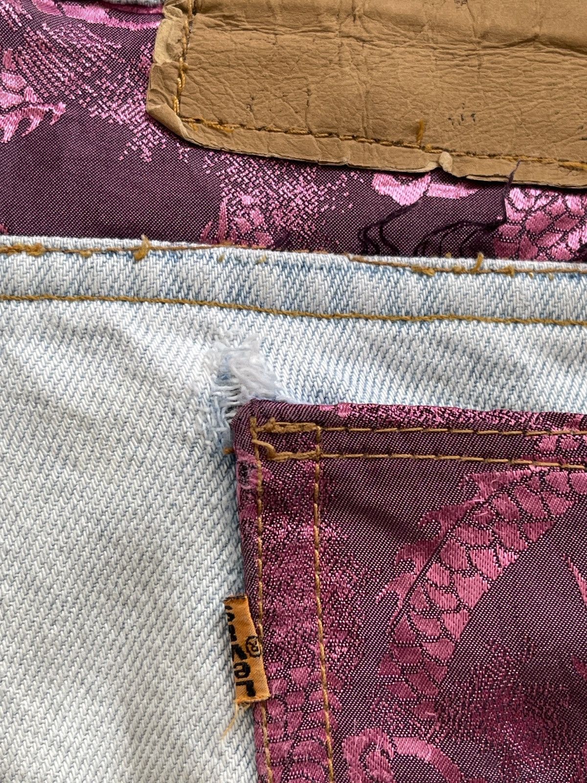 Levi's Vintage Clothing Vintage Levis 1 of 1 Reworked Destroyed Denim Size US 33 - 16 Thumbnail
