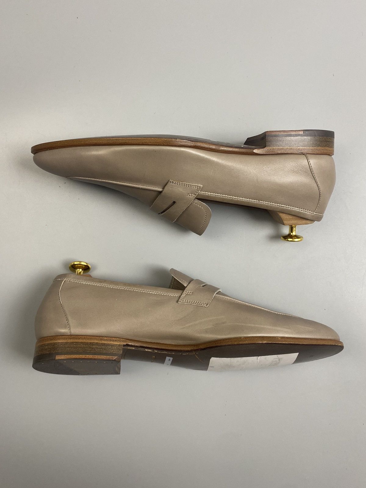 Kiton Kiton Clay Gray Leather Loafers Size US 7 / EU 40 - 6 Thumbnail